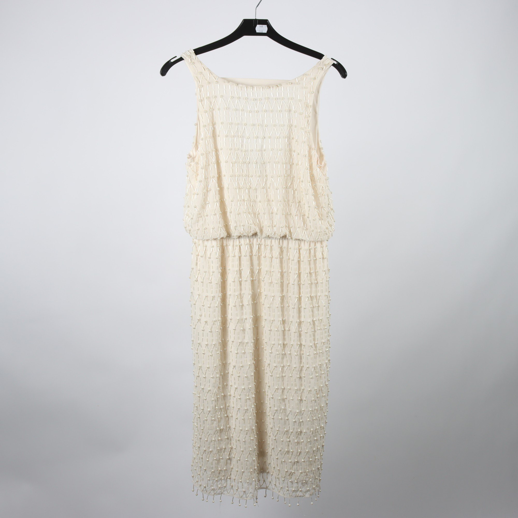 Klänning, Gina Tricot, cream, pärlor, stl. 36