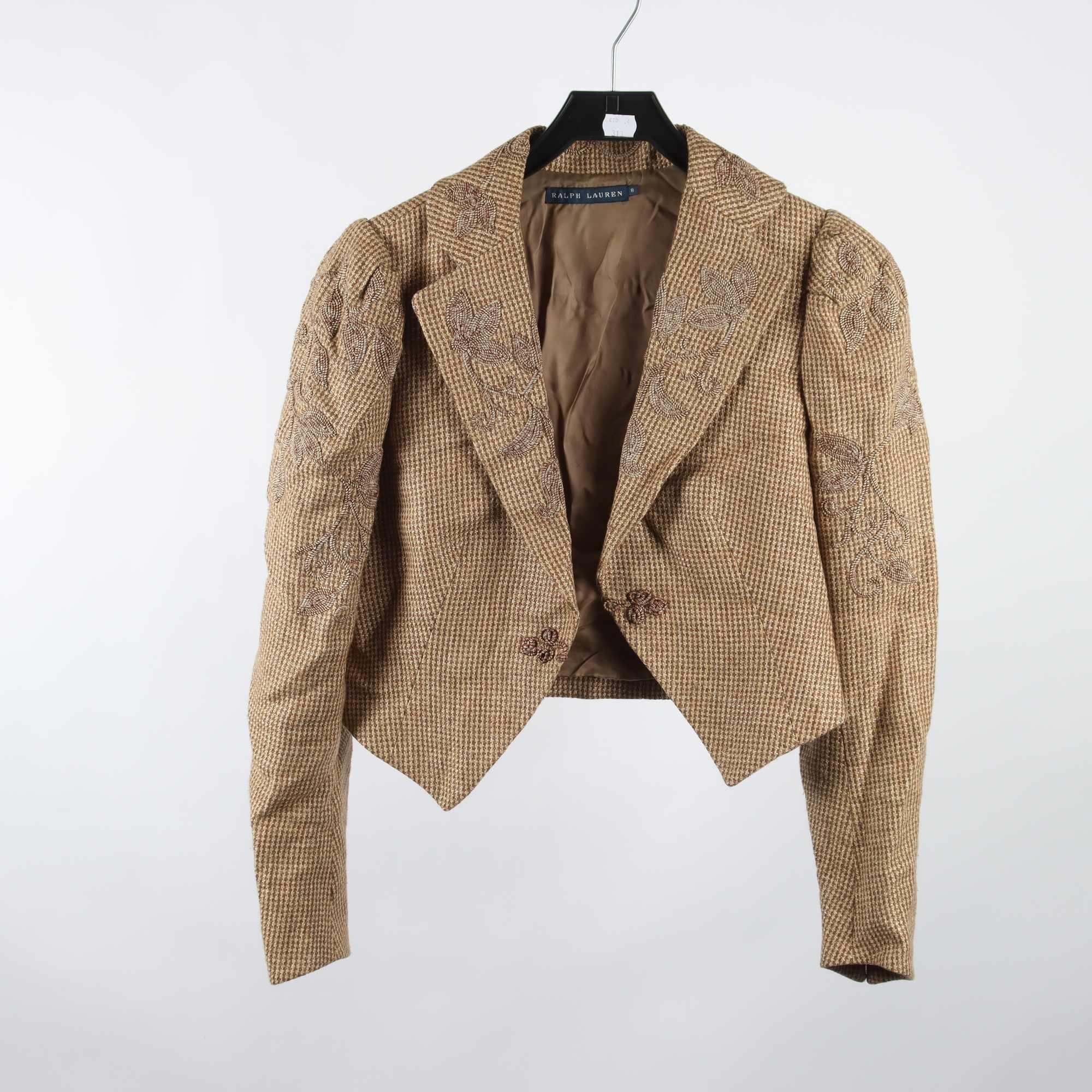 Jacka, Ralph Lauren, beige, lin, bomull, ull, silke, stl. S.