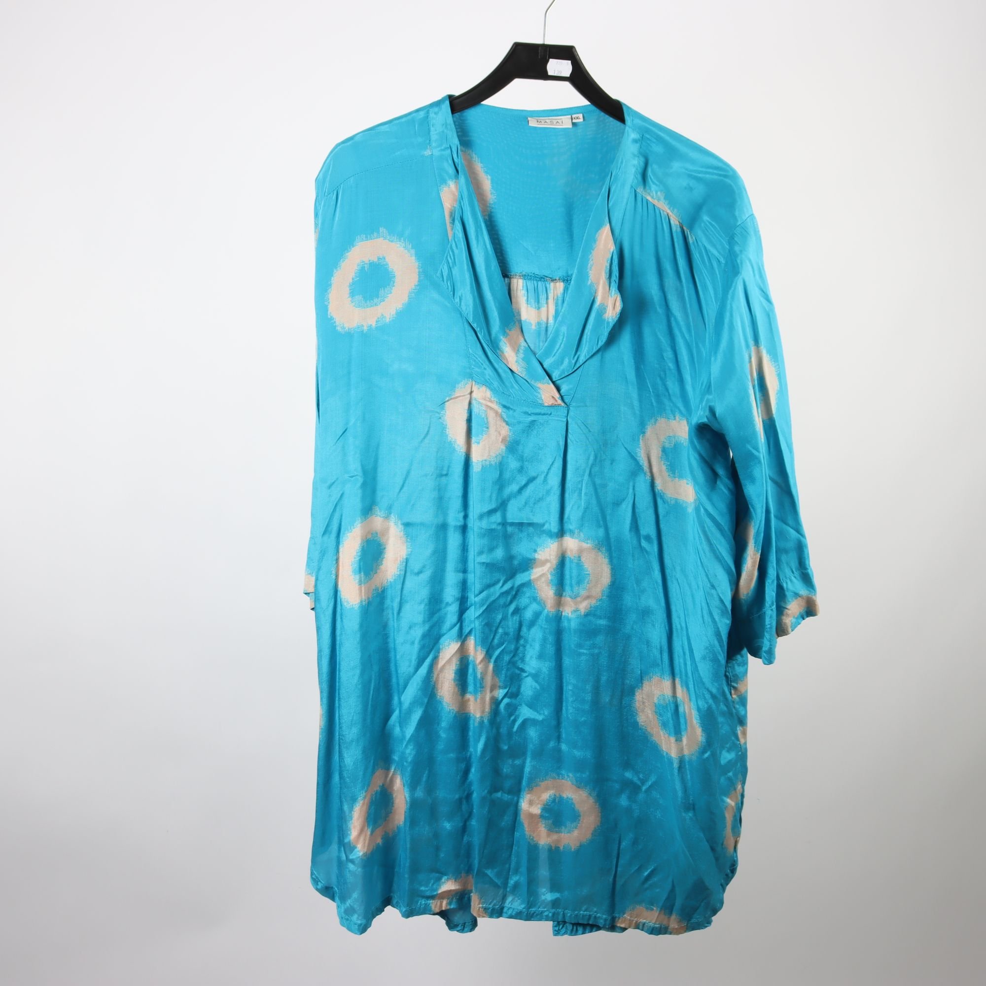 Klänning/tunika, Masai, blå, mönstrad, stl. XXL