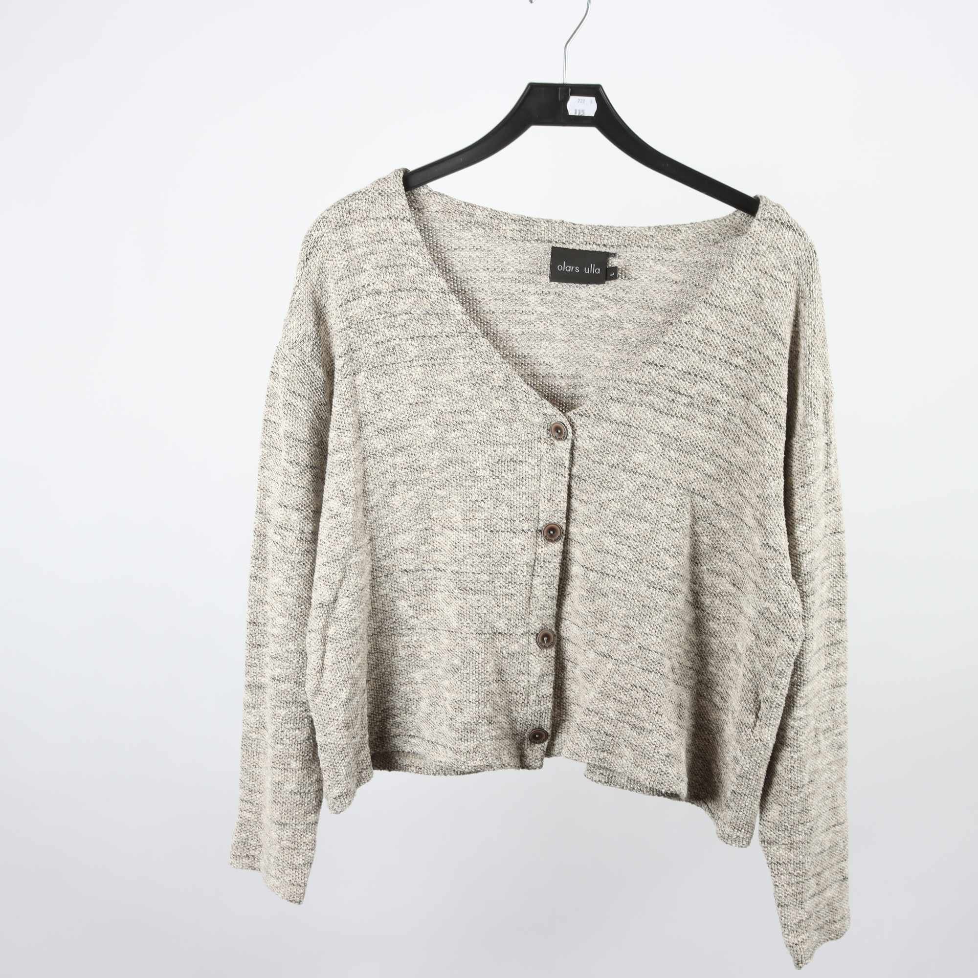 Kofta, Olars Ulla, grå, vit, svart, melerad, stl. L