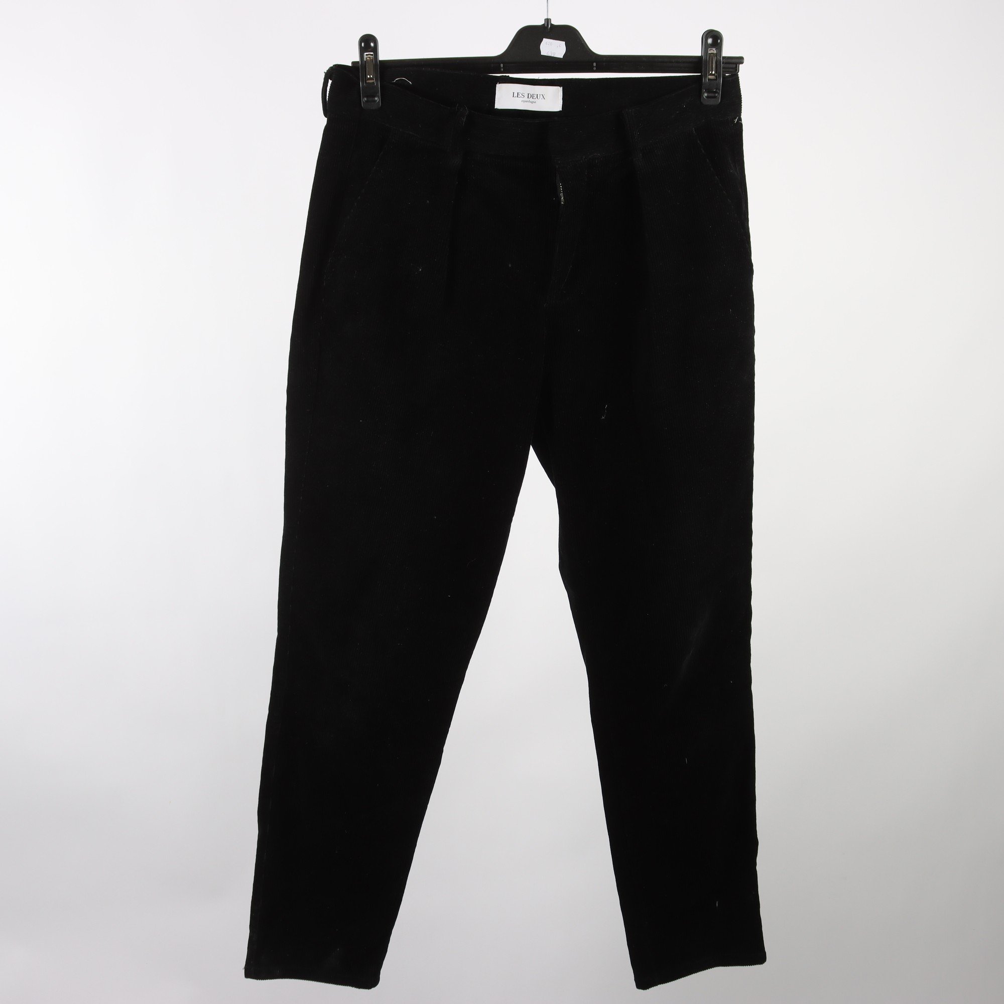Byxor, Les Deux, svart, manchester, stl. 30.
