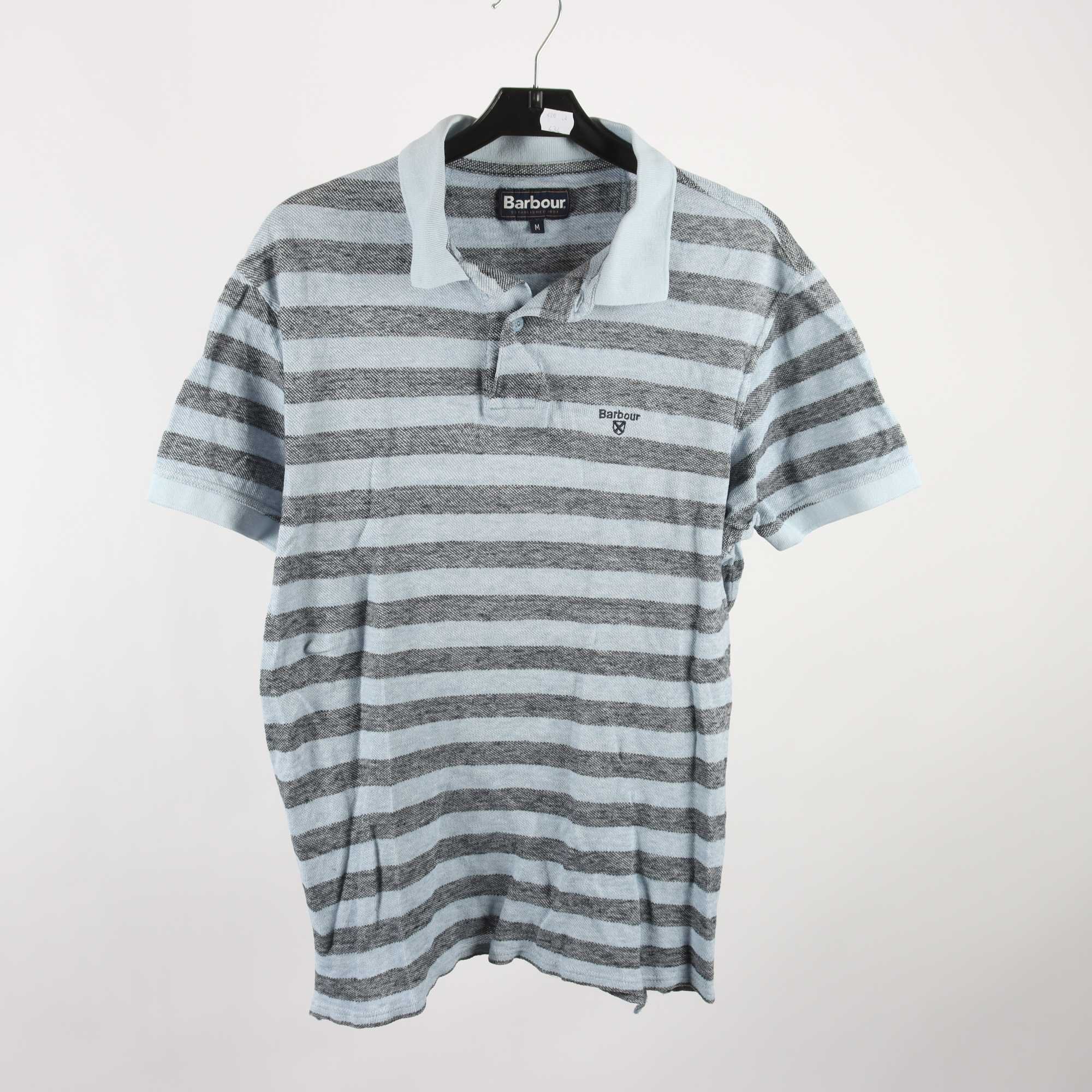 Piké, Barbour, randig, grå, stl. M..