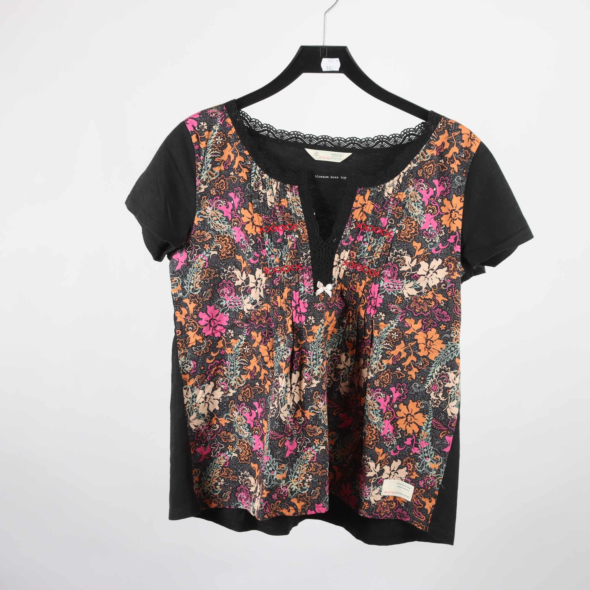 Blus/tröja, Odd Molly, svart, mönstrad, stl. 1 (S)