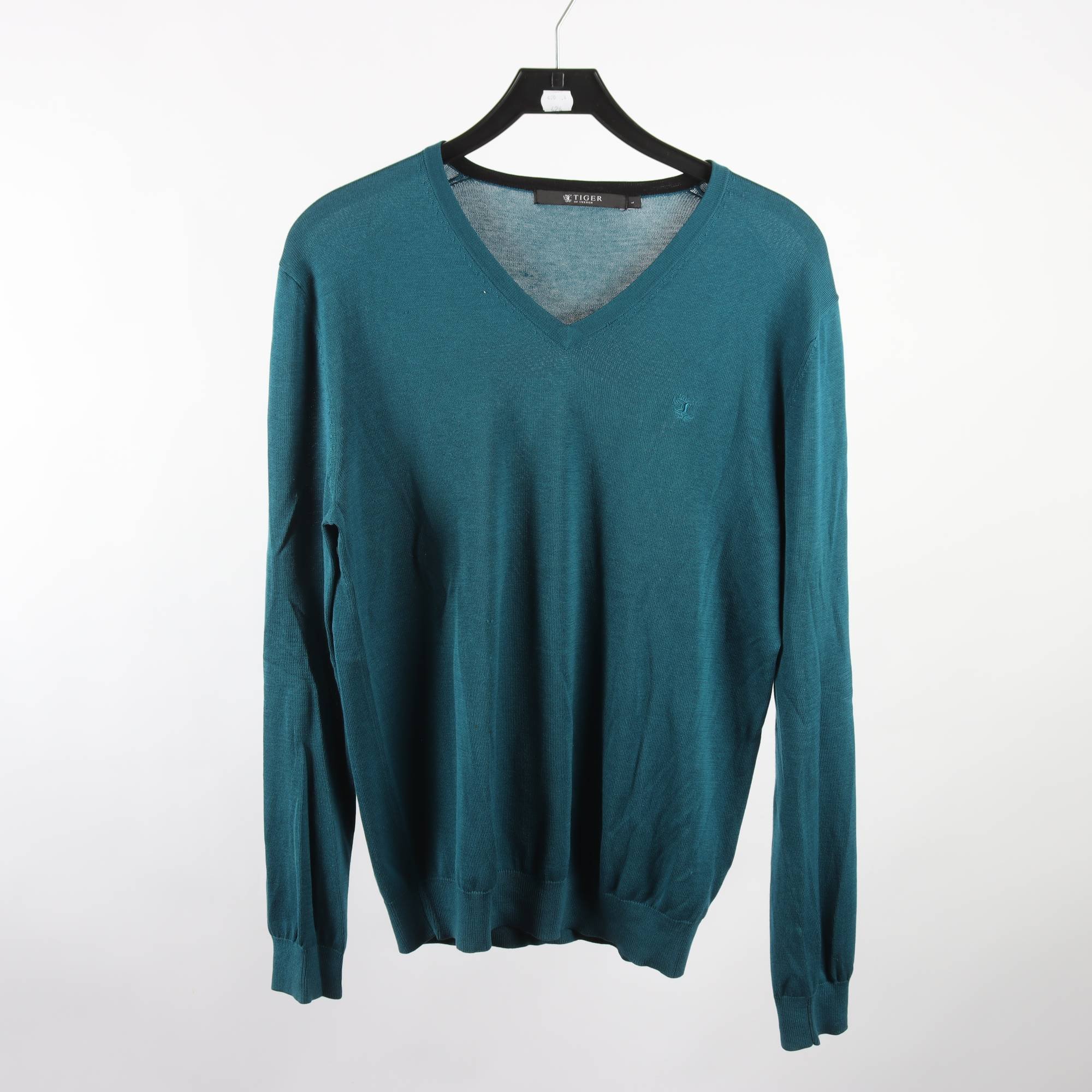 Tröja, Tiger of Sweden, petrol, silke, bomull, stl. L