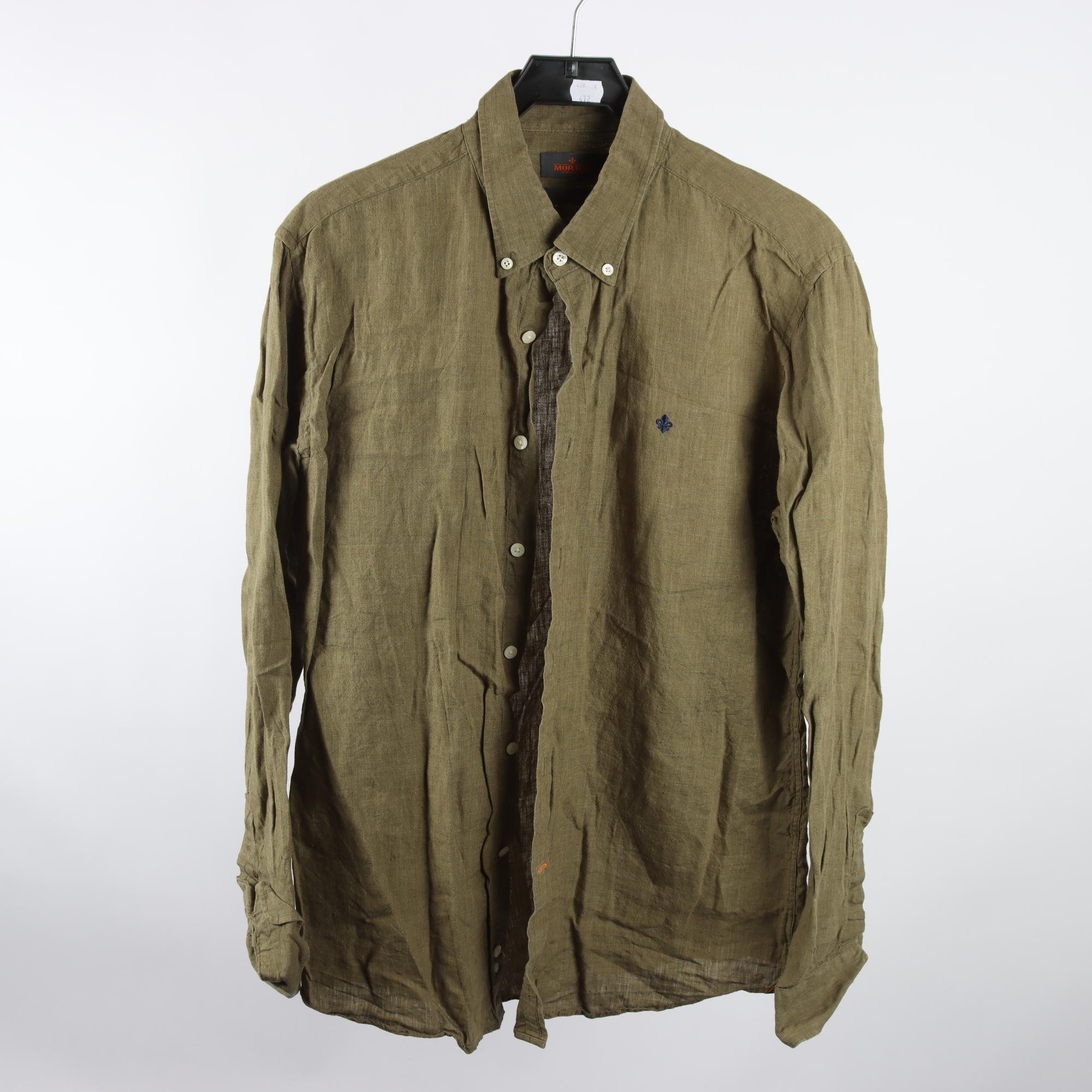 Skjorta, Morris, grön, lin, stl. L.