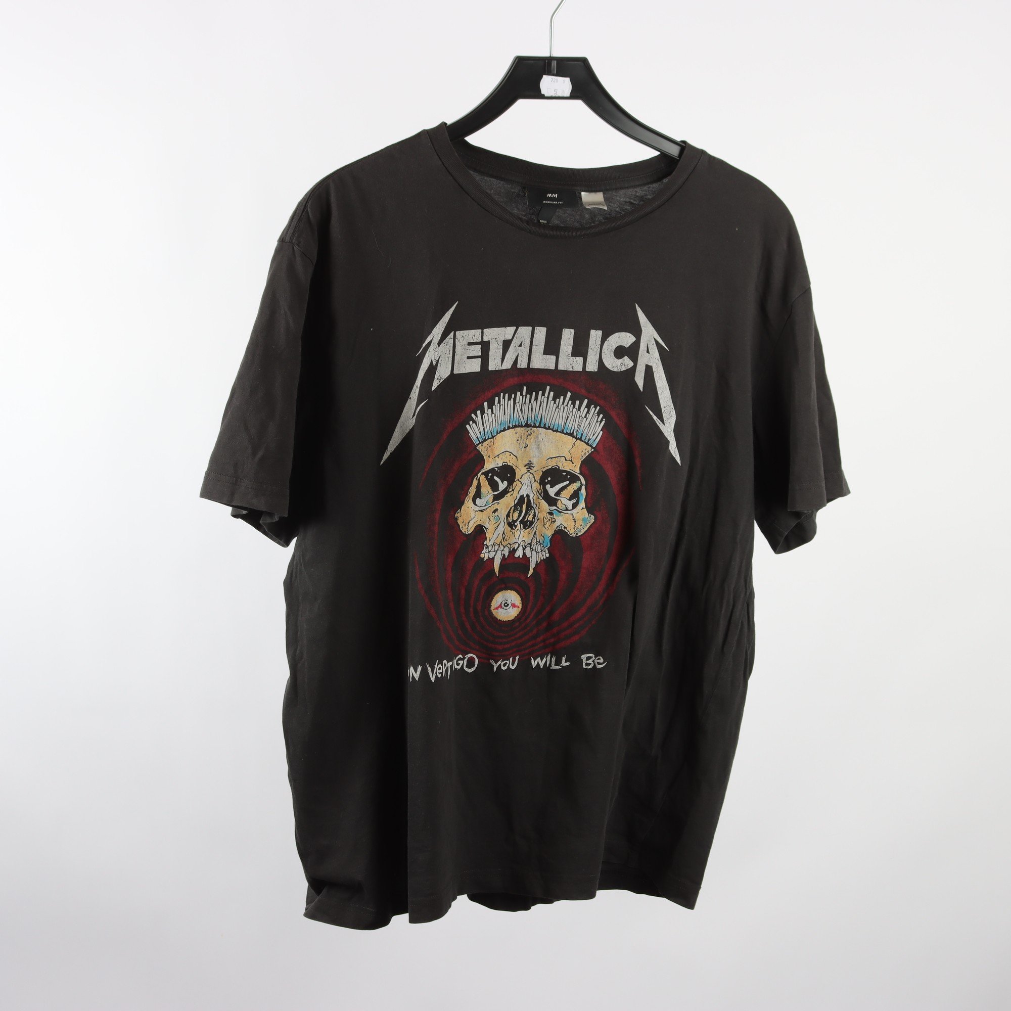 T-shirt, H&M Metallica, gråsvart, stl XL