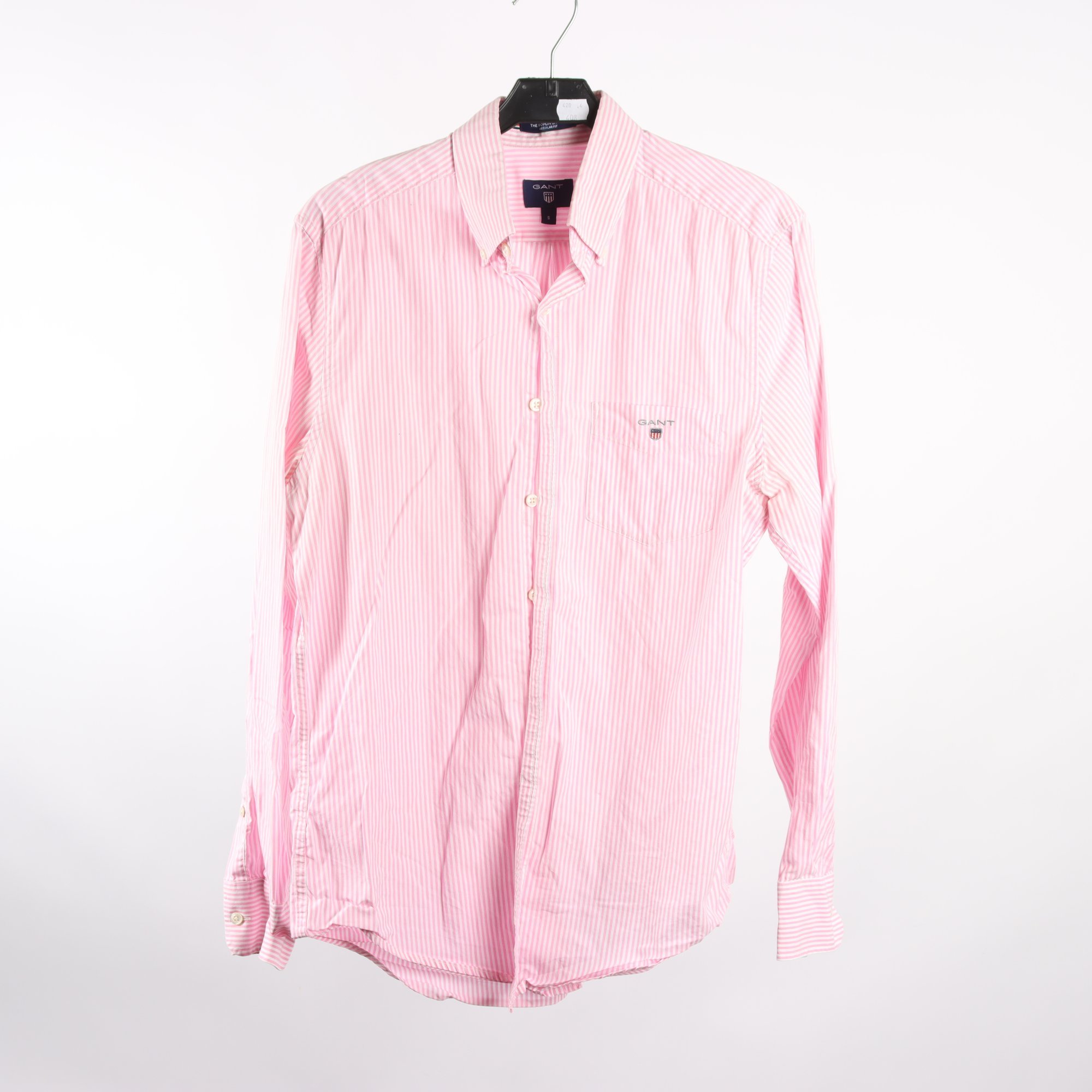 Skjorta, Gant, randig, vit, rosa, stl. S.