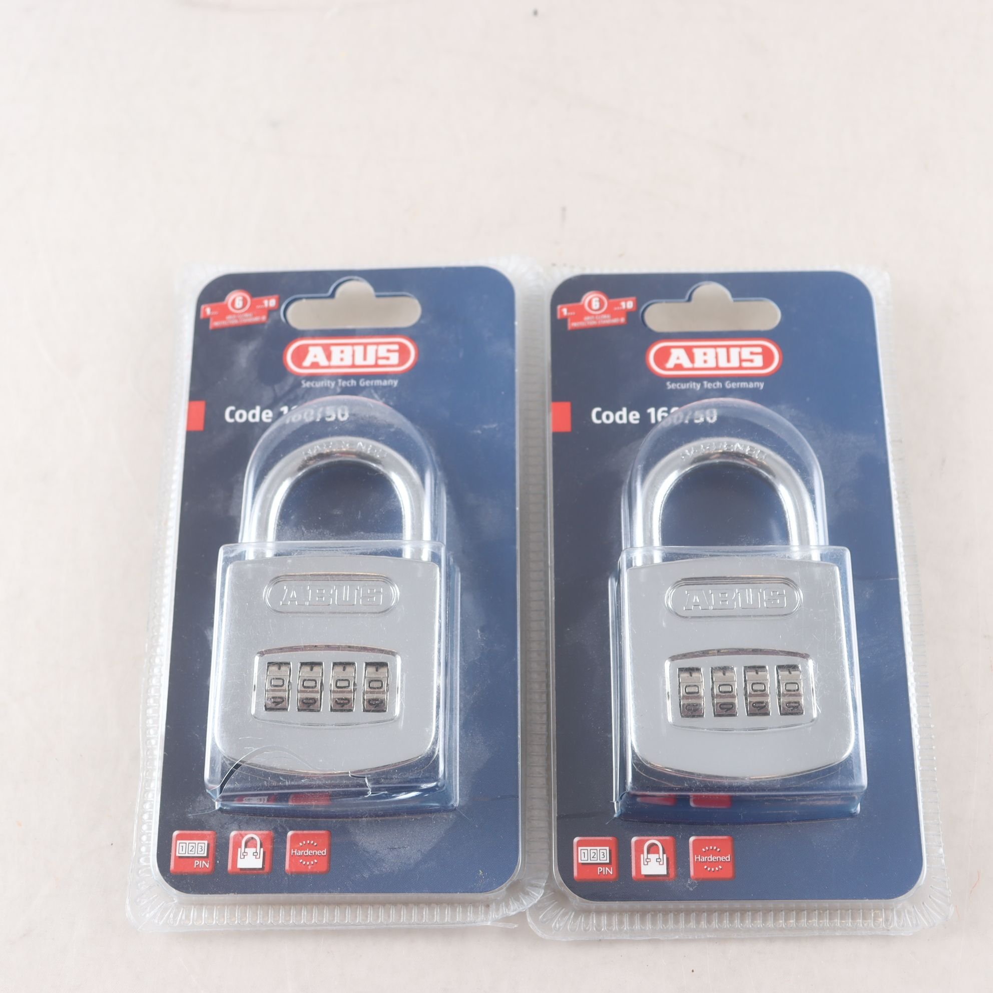 Hänglås, Abus kodlås, 2st.
