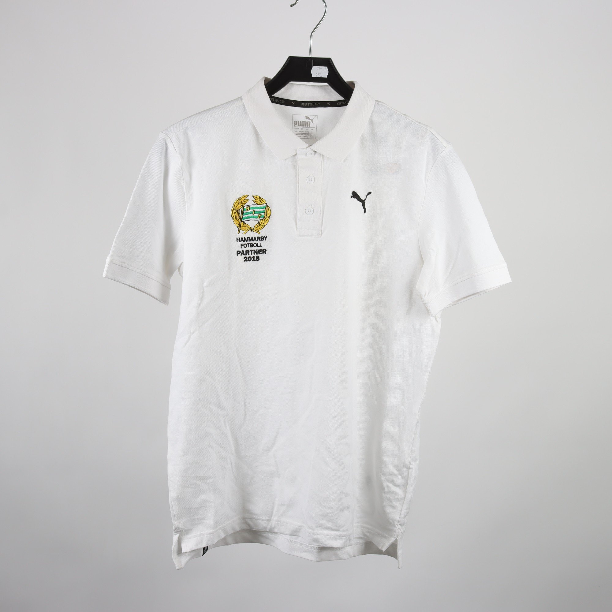Pikètröja, Puma, HIF Hammarby, vit, stl. 44/46