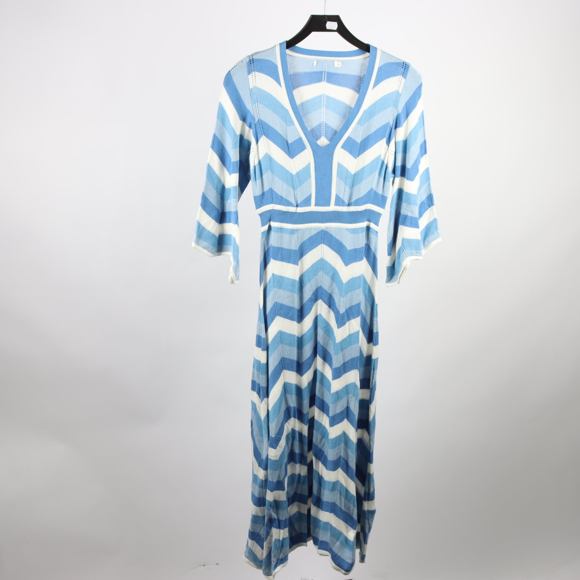 Klänning, Indiska, blå, vit, mönstrad, stl. S