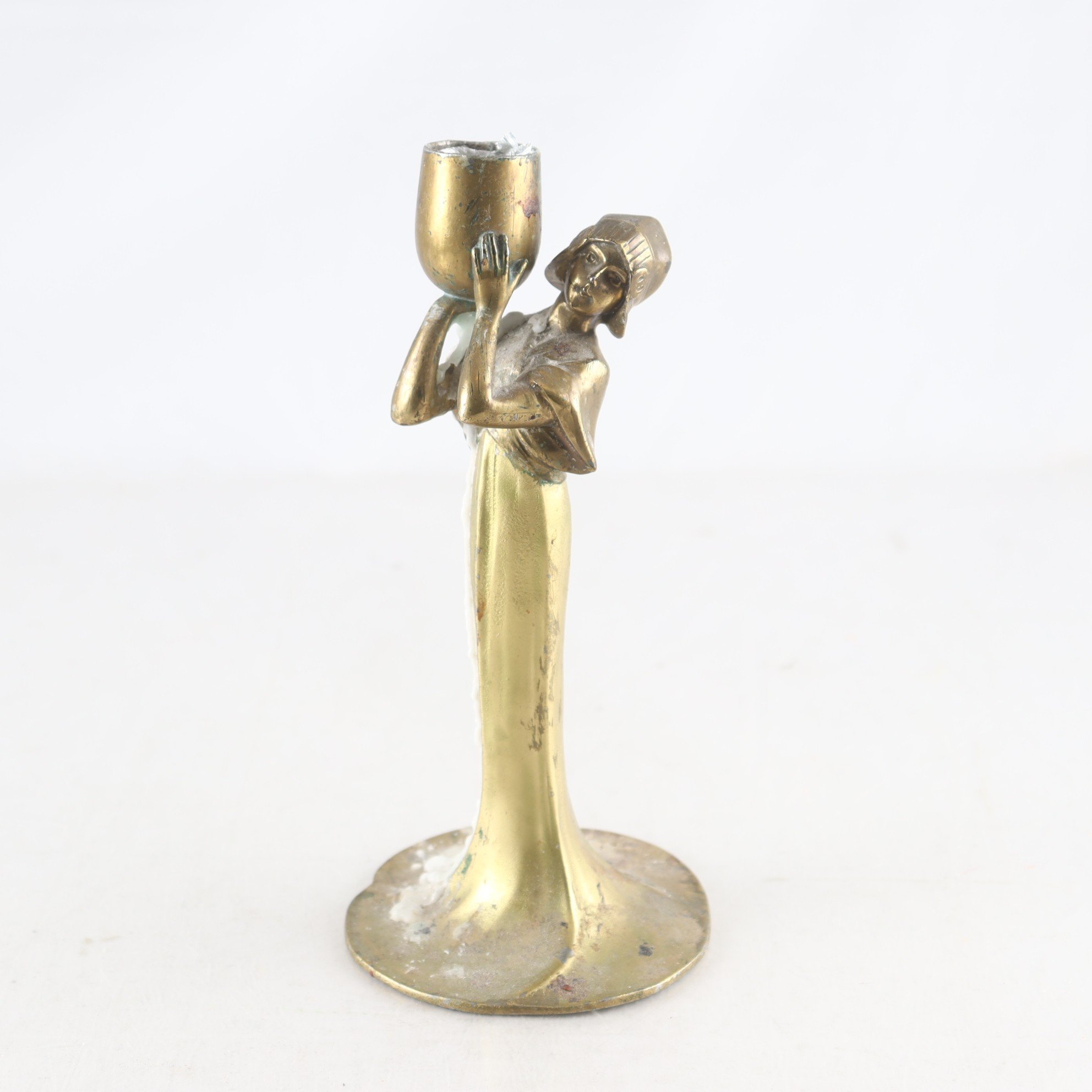 Ljusstake, mässing, jugend, (1890-1910)