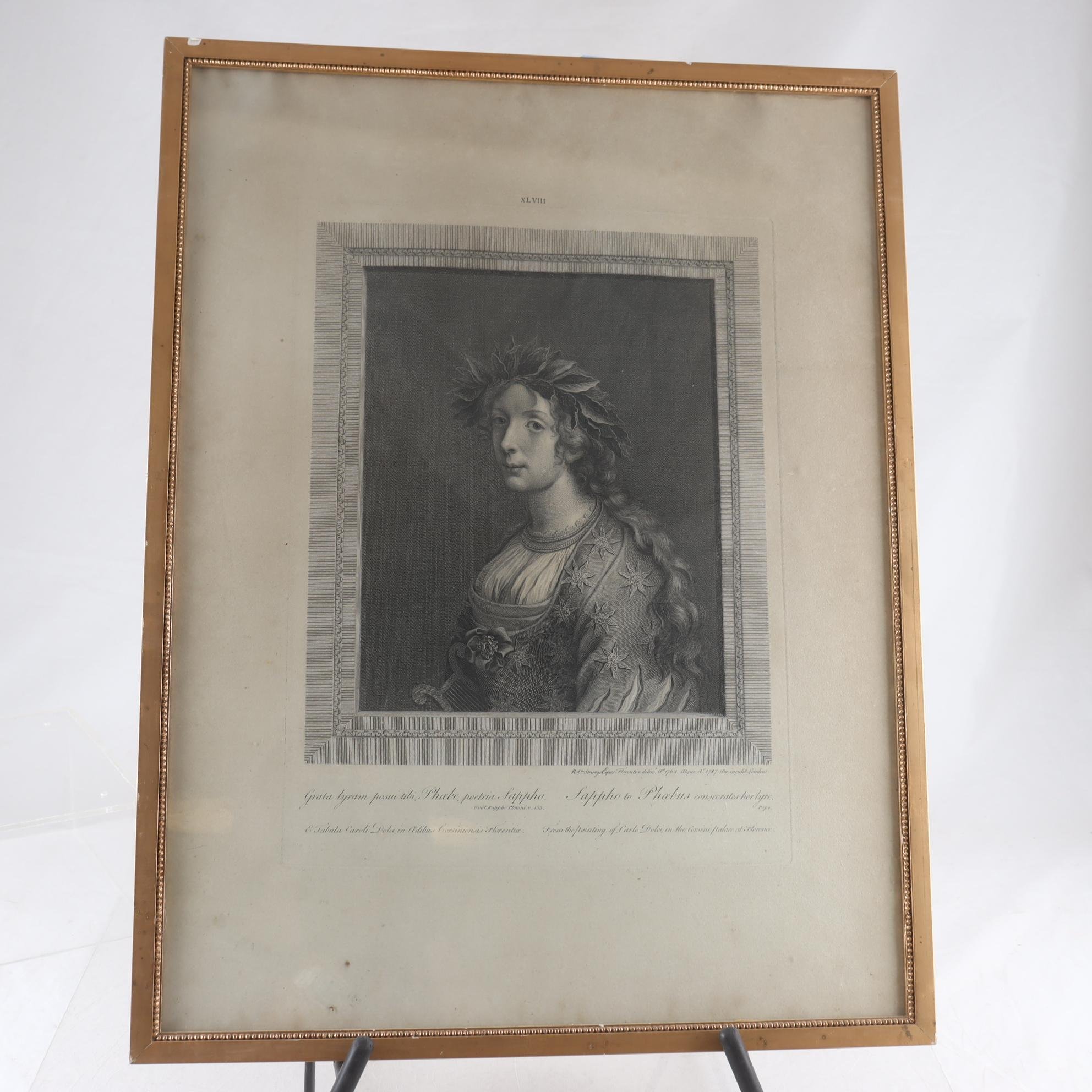 Tryck, Sapfo, Robert Stange, efter Carlo Dolci, (1616-1687), Endast avhämtning.