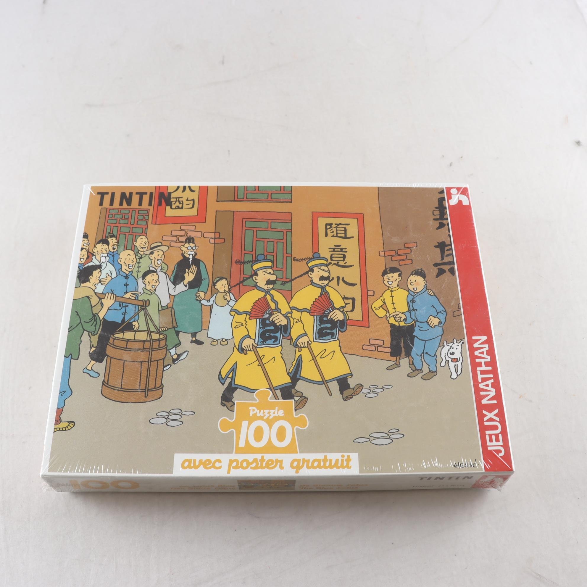 Pussel, Tintin, med poster,från 90 talet.