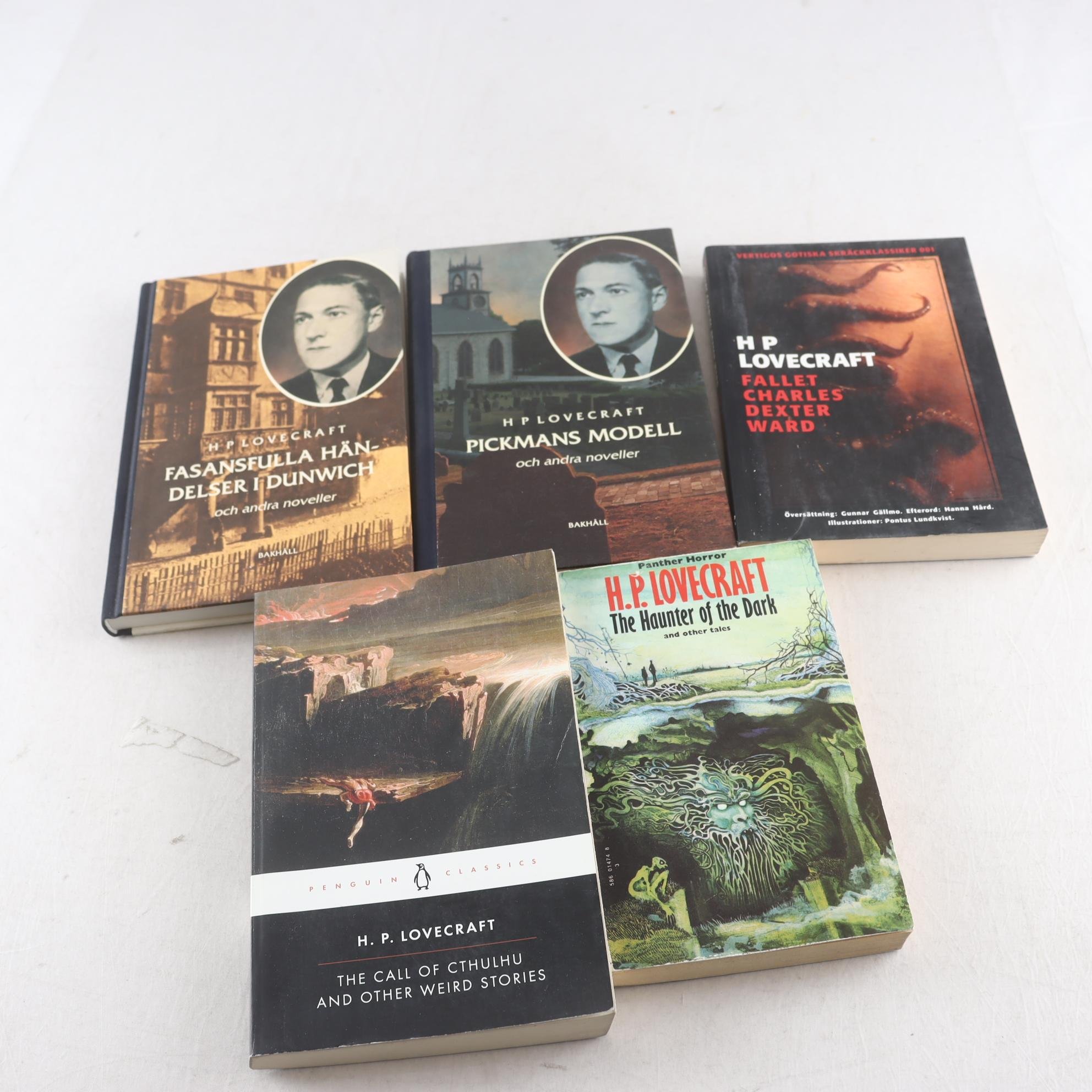 H.P. Lovecraft, bokpaket med 5 volymer