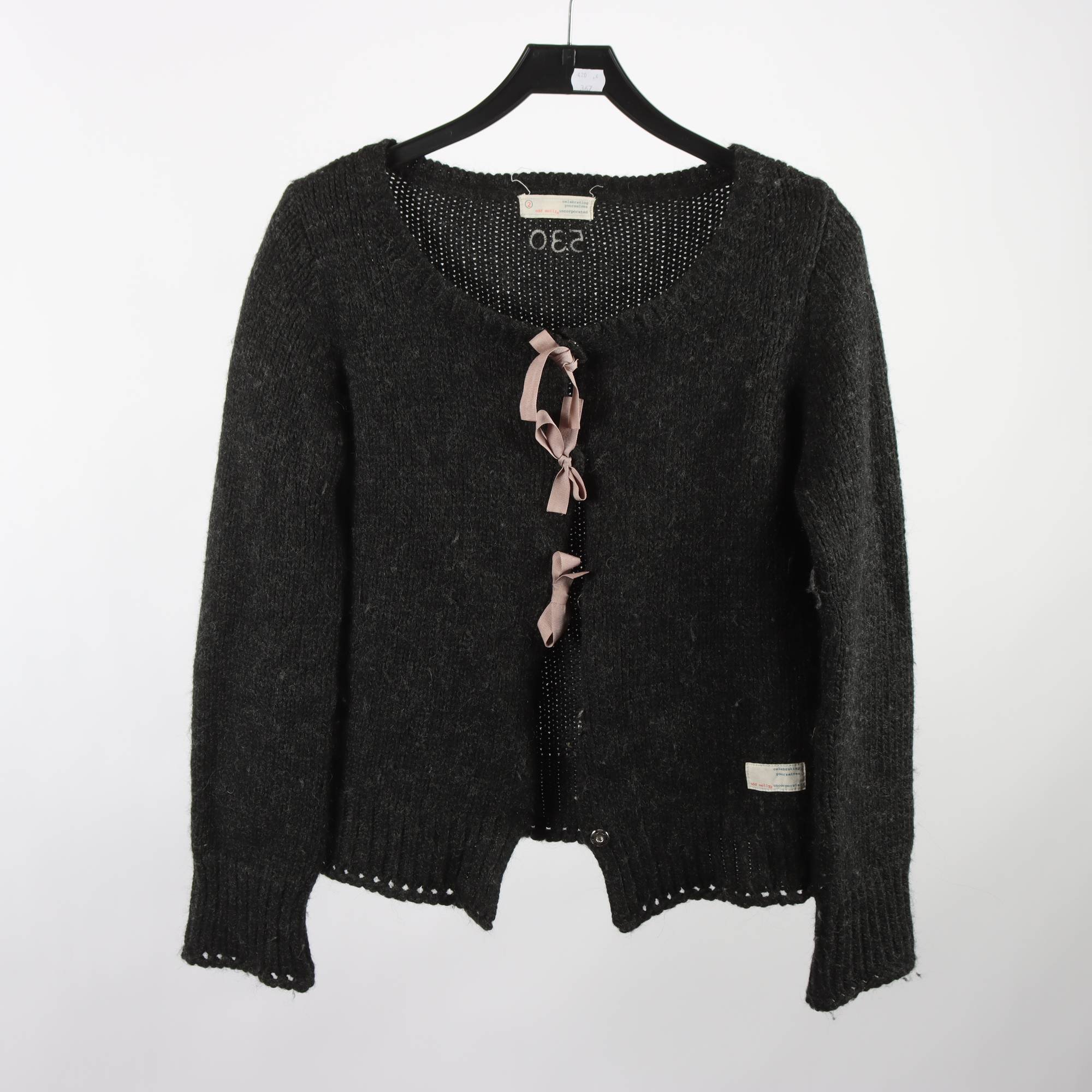 Kofta, Odd Molly, grå/svart, ull, alpaca, stl. M.