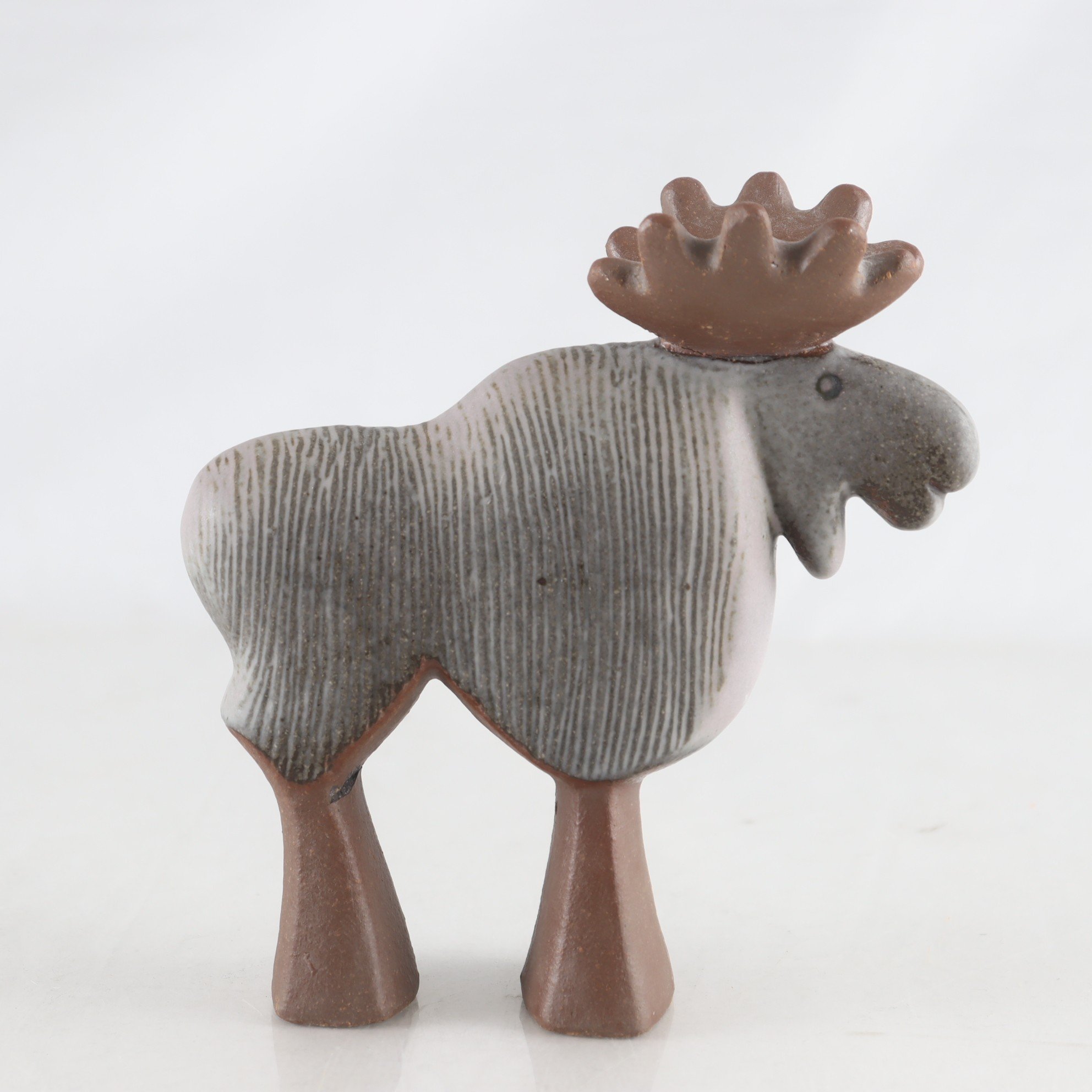 Figurin, älg, Lisa Larson, Skansen, Gustavsberg,