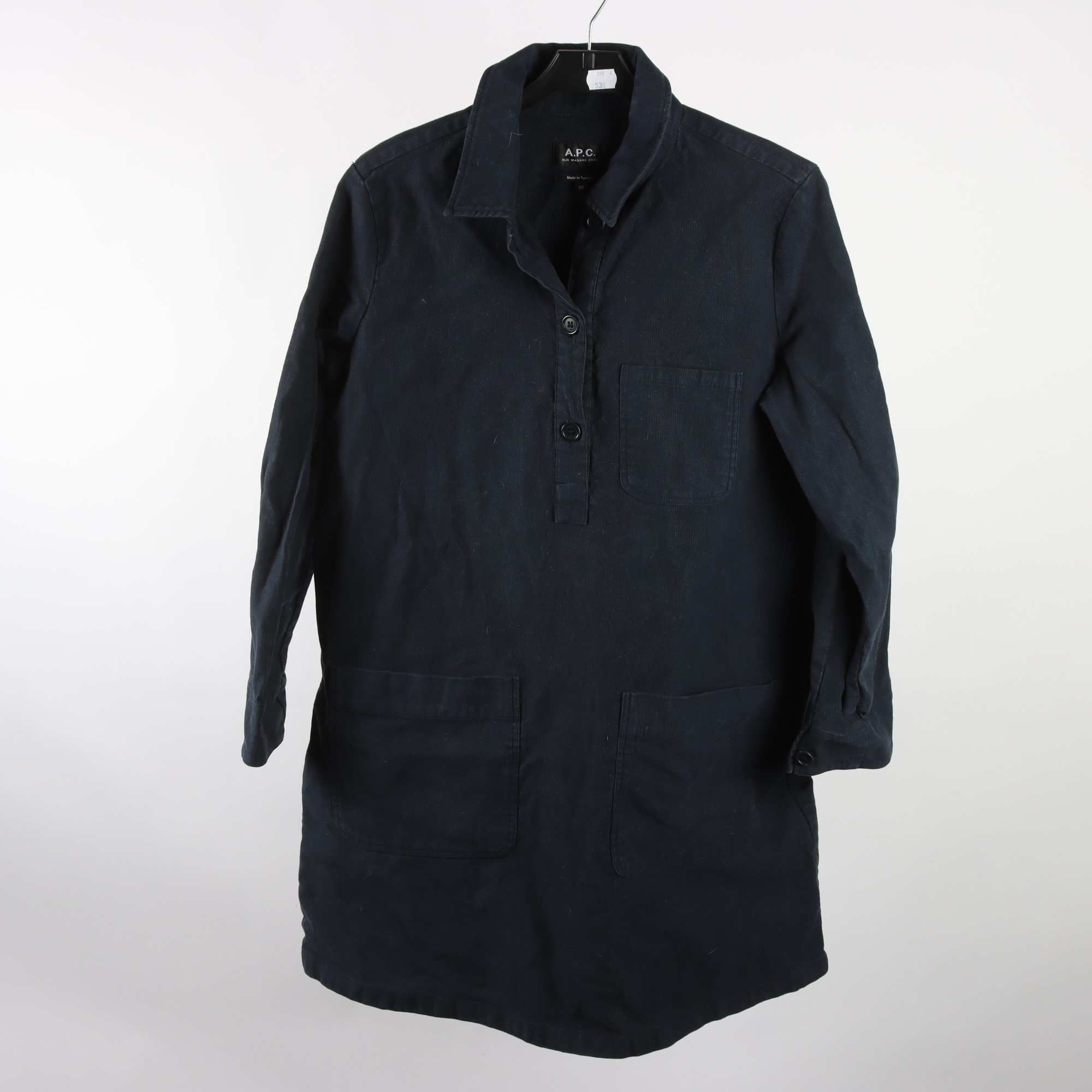 Klänning, A.P.C, blå, stl. 38.
