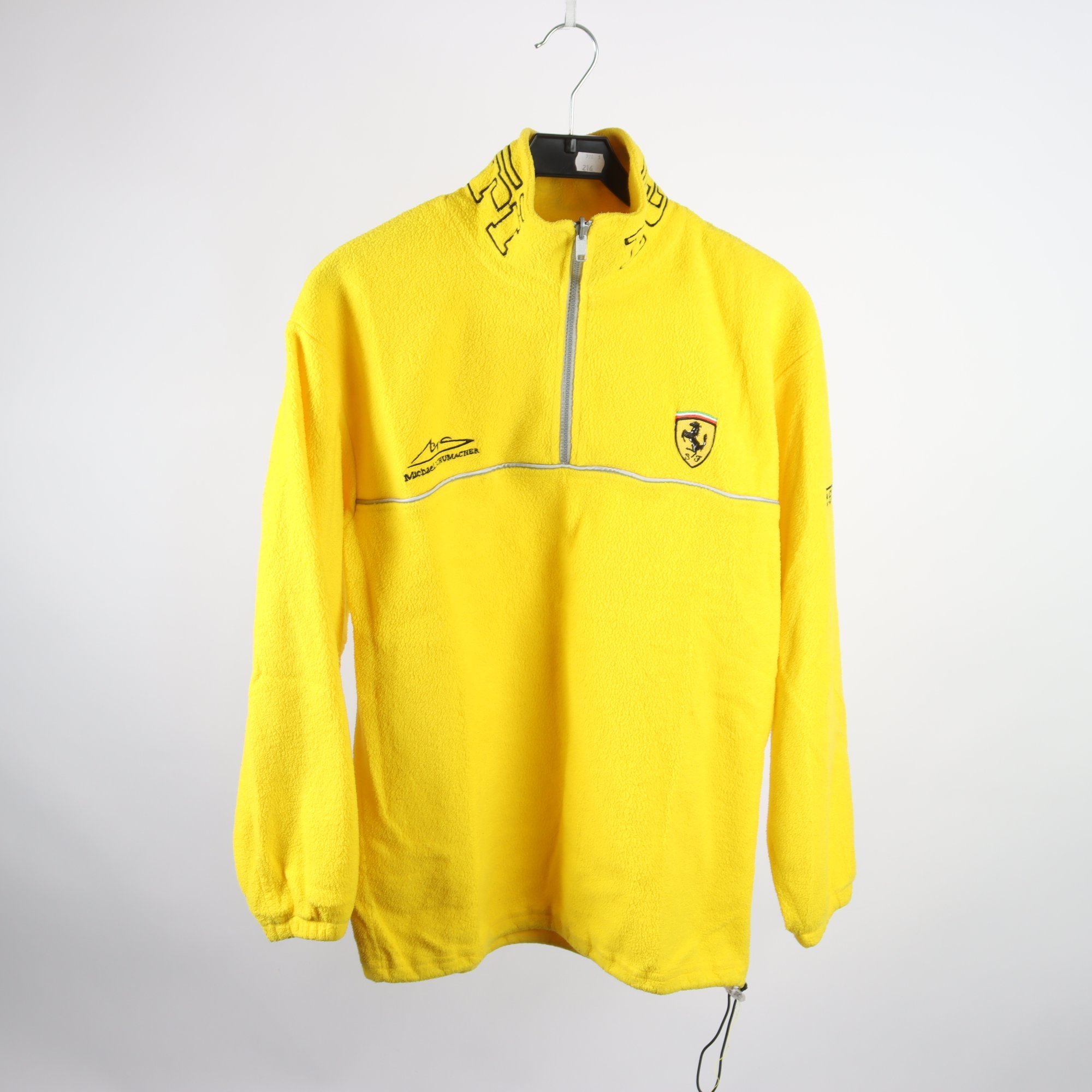 Fleecetröja, Ferrari, gul, stl. S