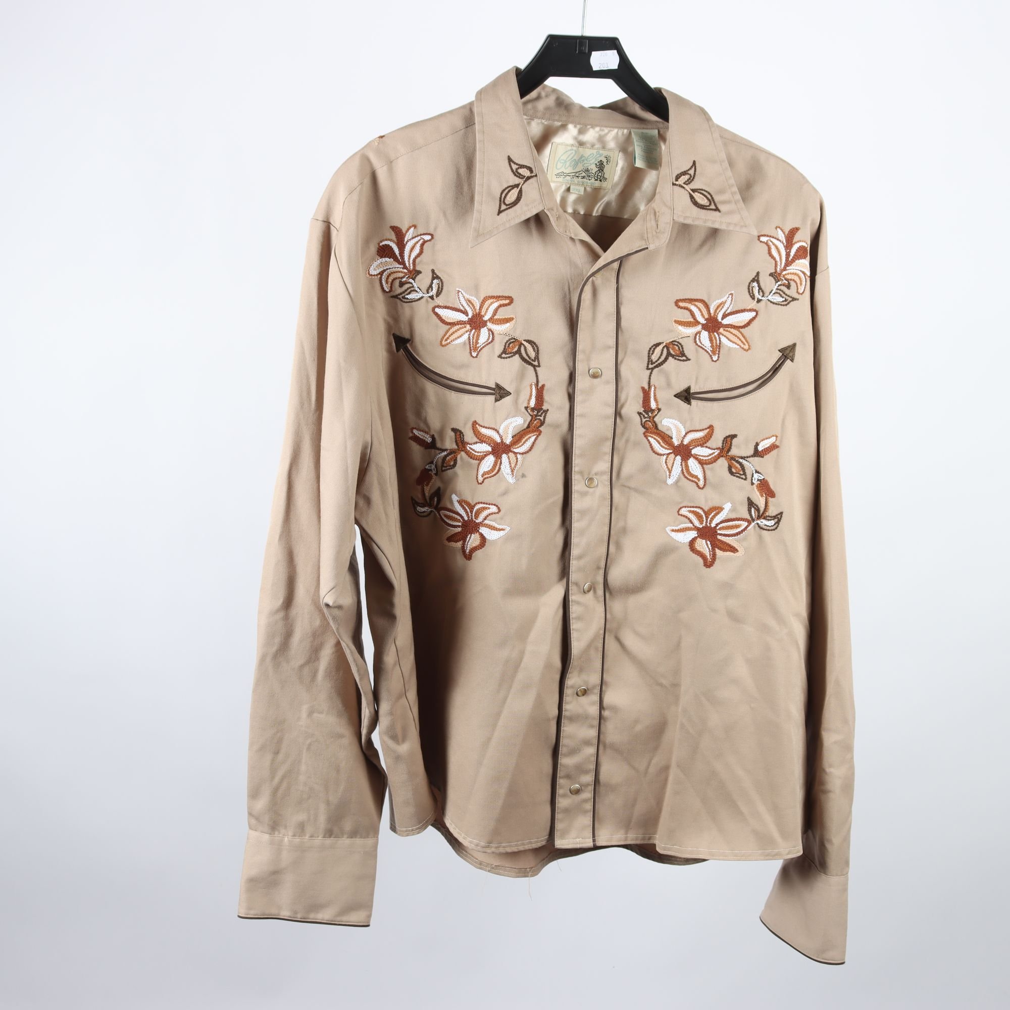 Skjorta, Roper Denver Colorado, beige, stl. 2XL