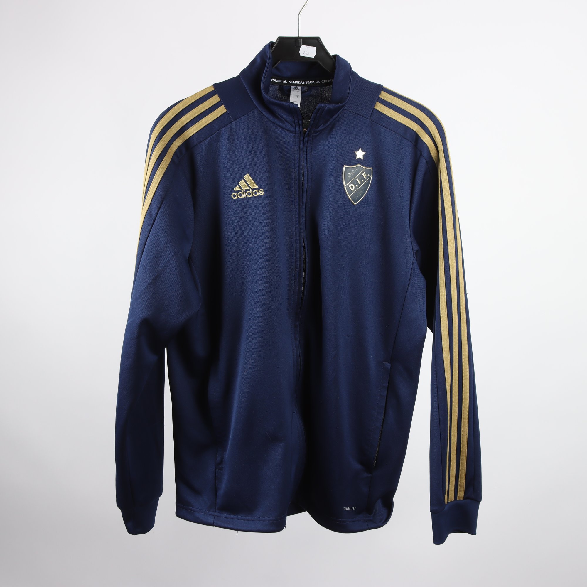 Sportjacka, Adidas, DIF Djurgården, blå, stl. M