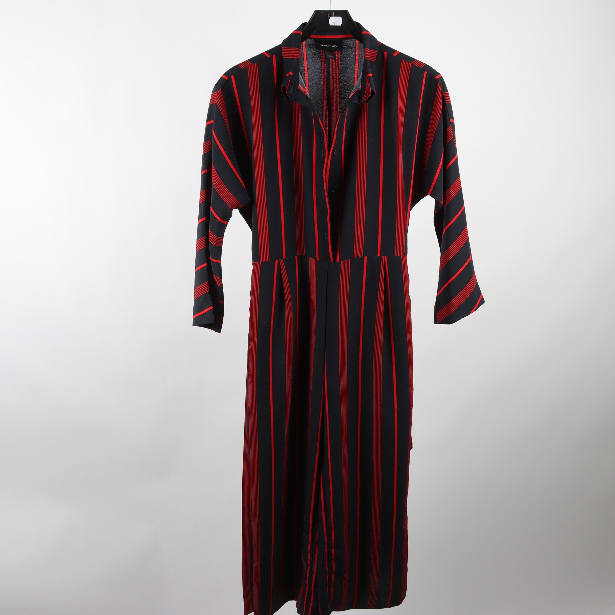 Byxdress, Monki, svart, röd, stl. S.