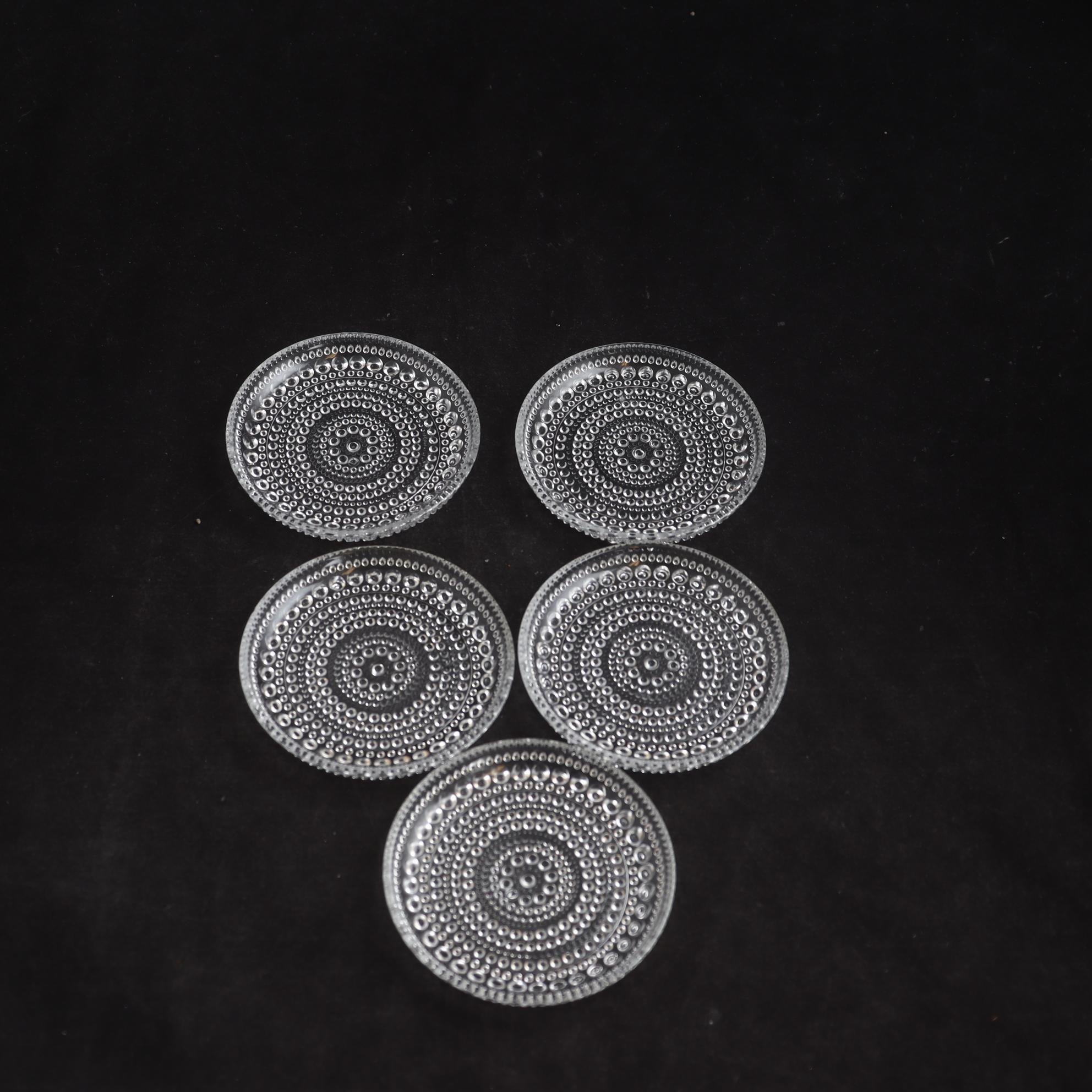 Coasters, Iittala Kastehelmi, Oiva Toikka, 5 st.