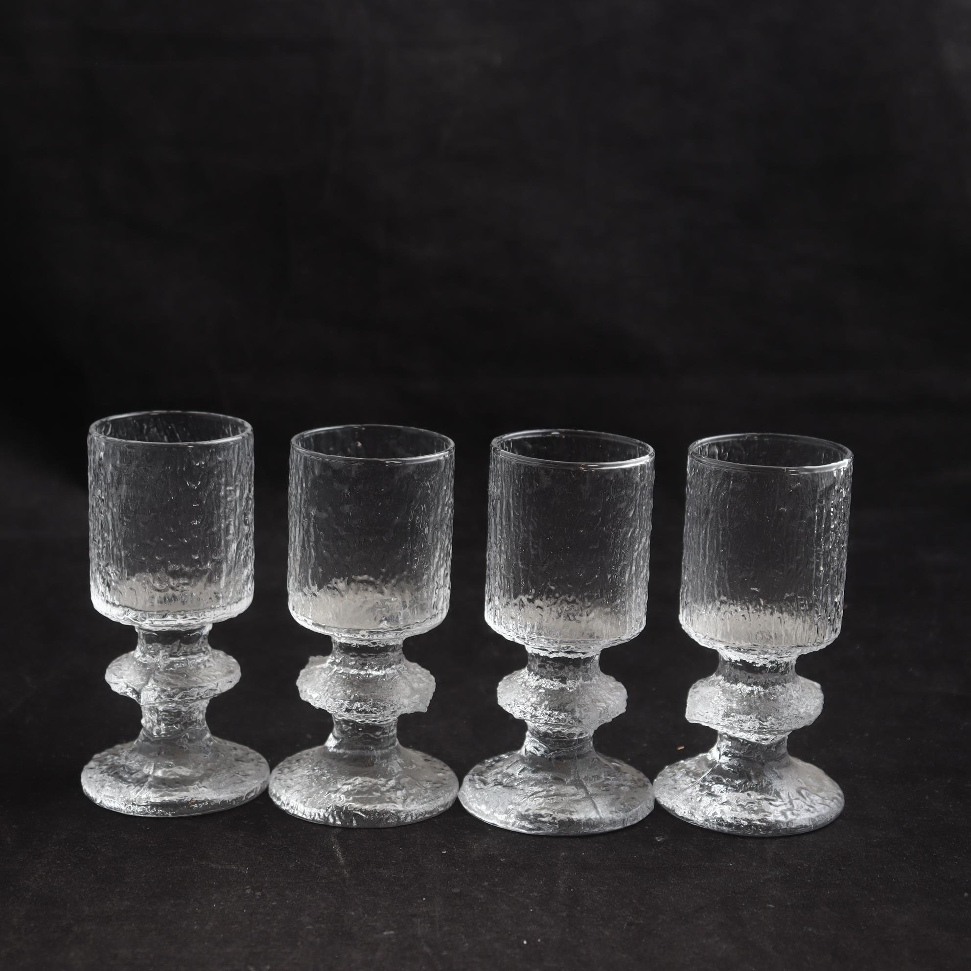 Snapsglas, Senator, Timo Sarpaneva, Iittala, 4 st