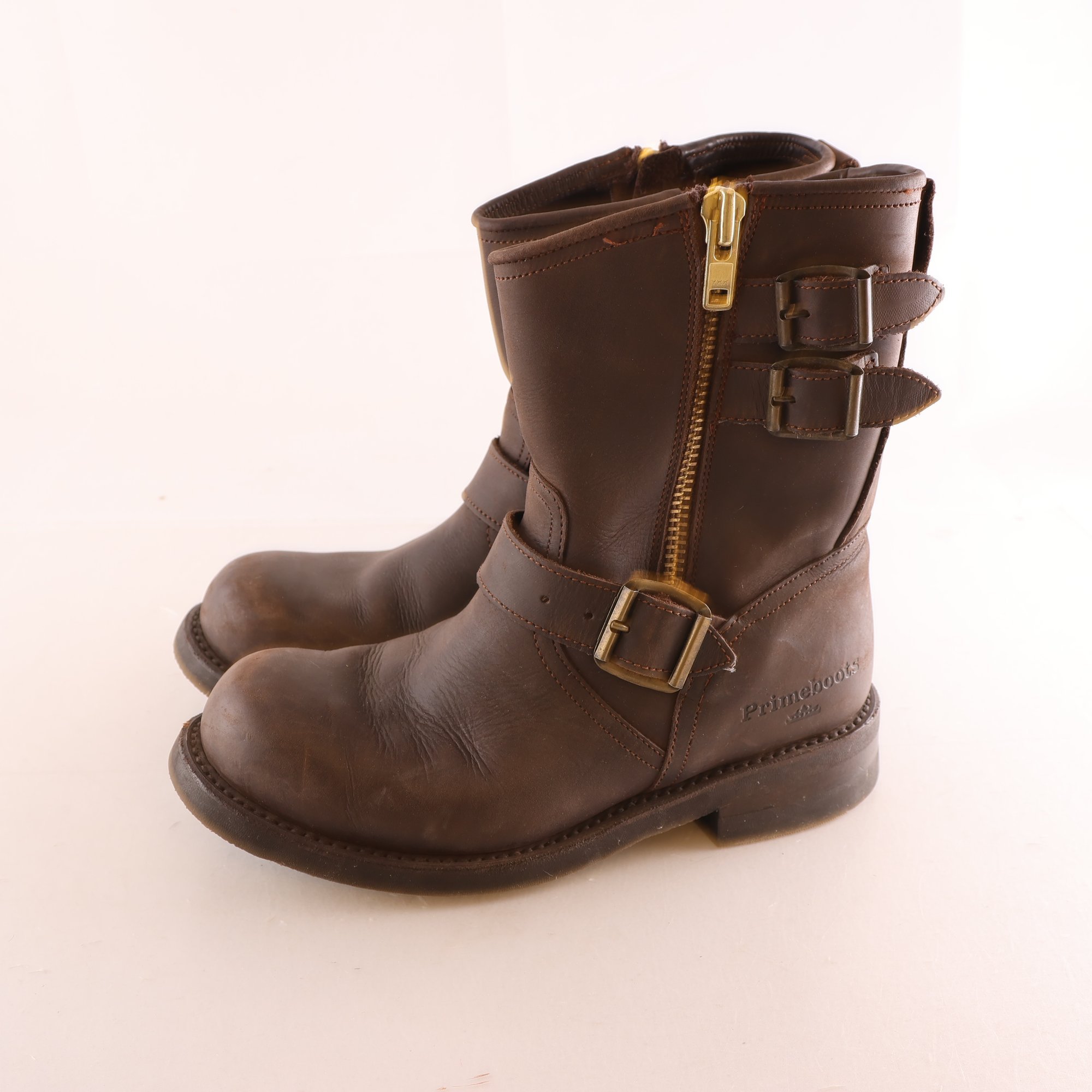 Boots, Primeboots, läder, stl. 37