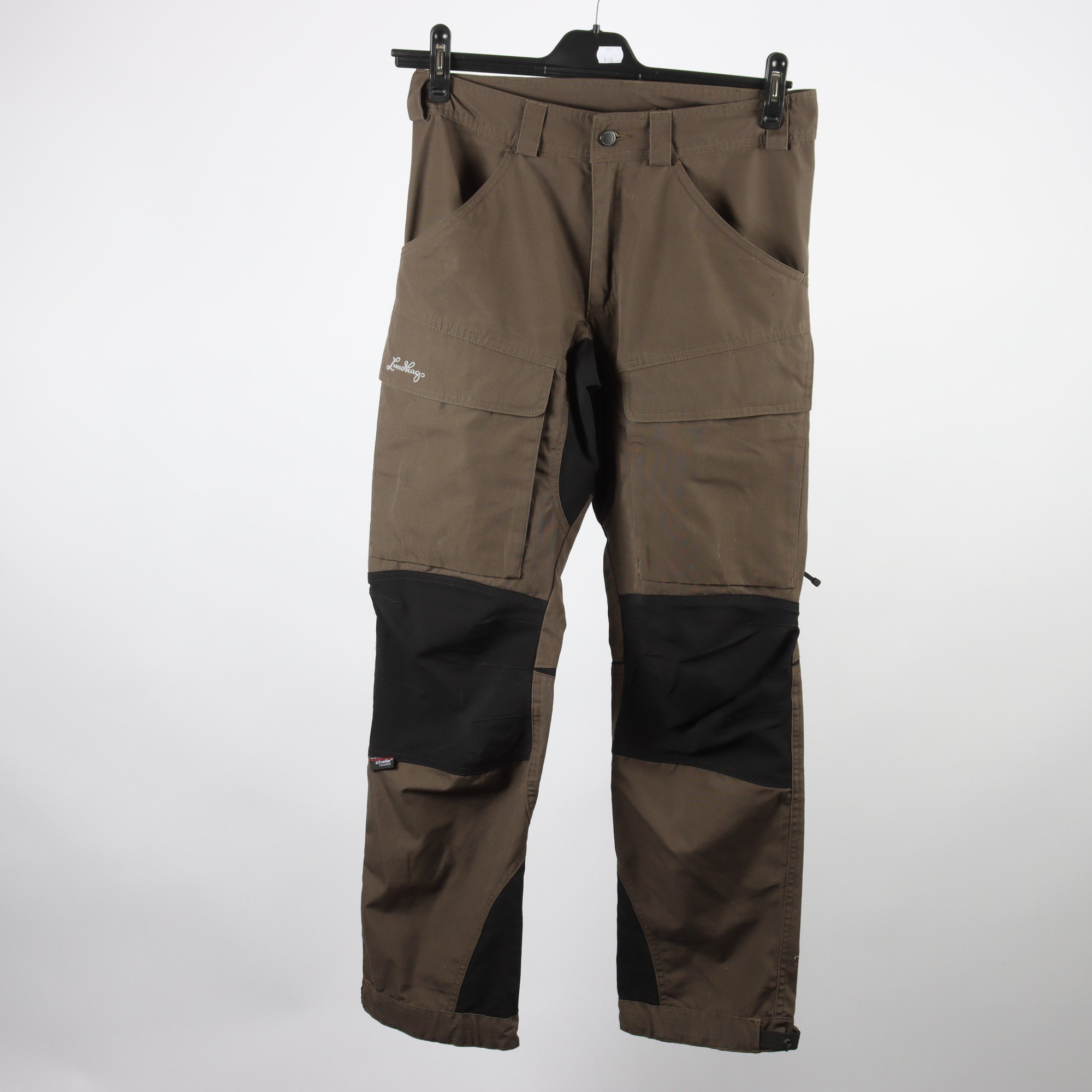 Fritidsbyxor, Lundhags, khaki, svart, stl. 46