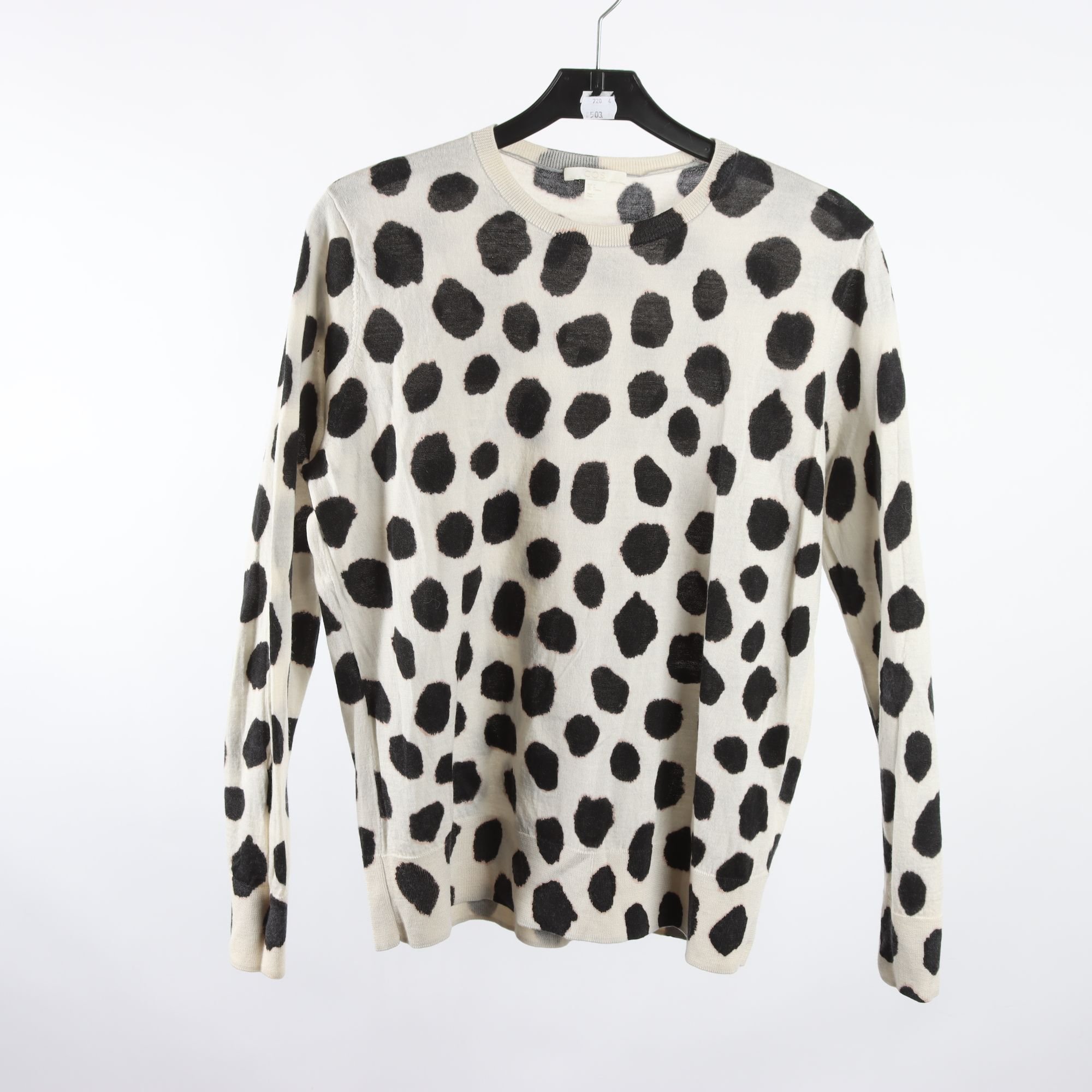 Tröja, COS, beige, svart, ull, stl. M.