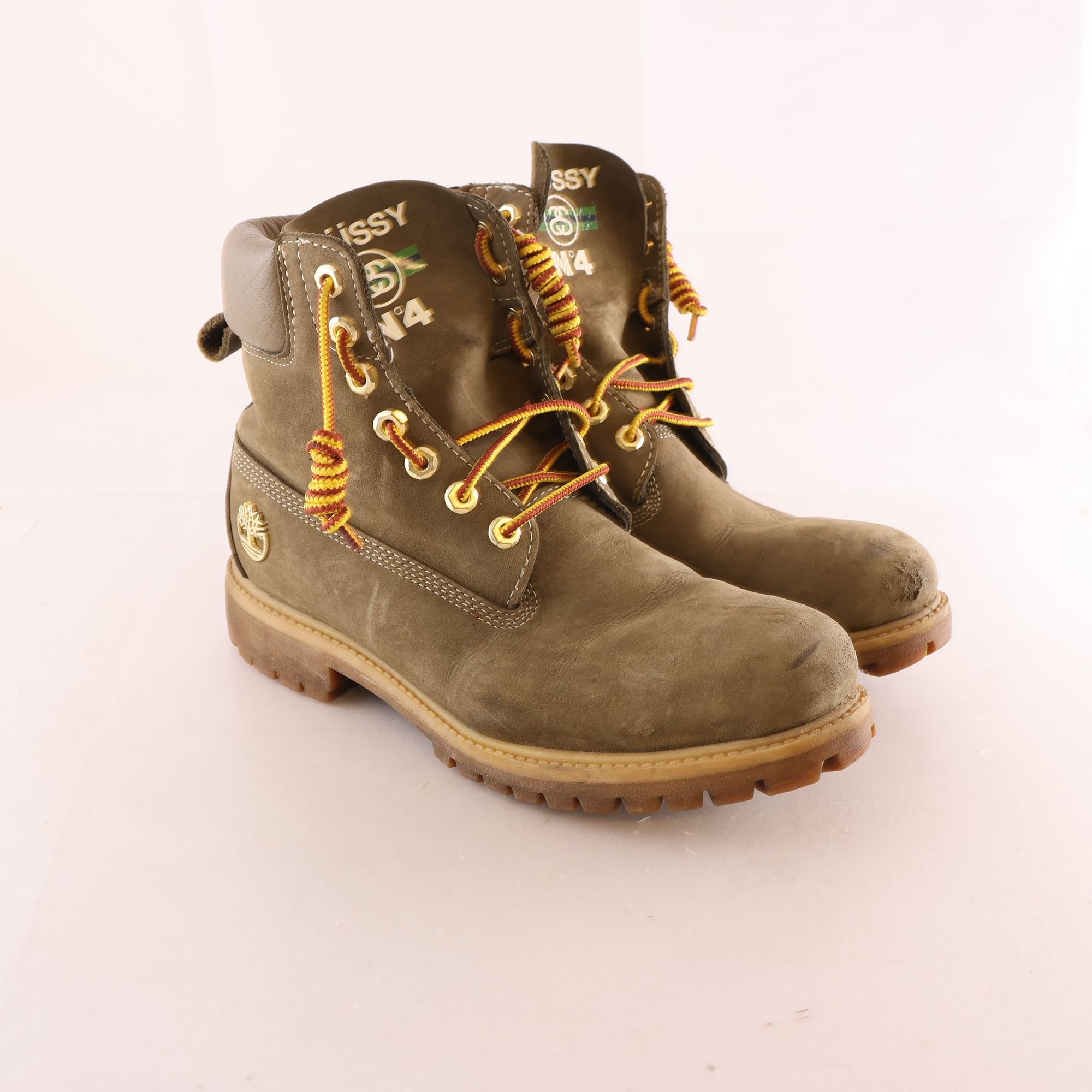 Kängor, Stüssy x Timberland, läder, stl. 43