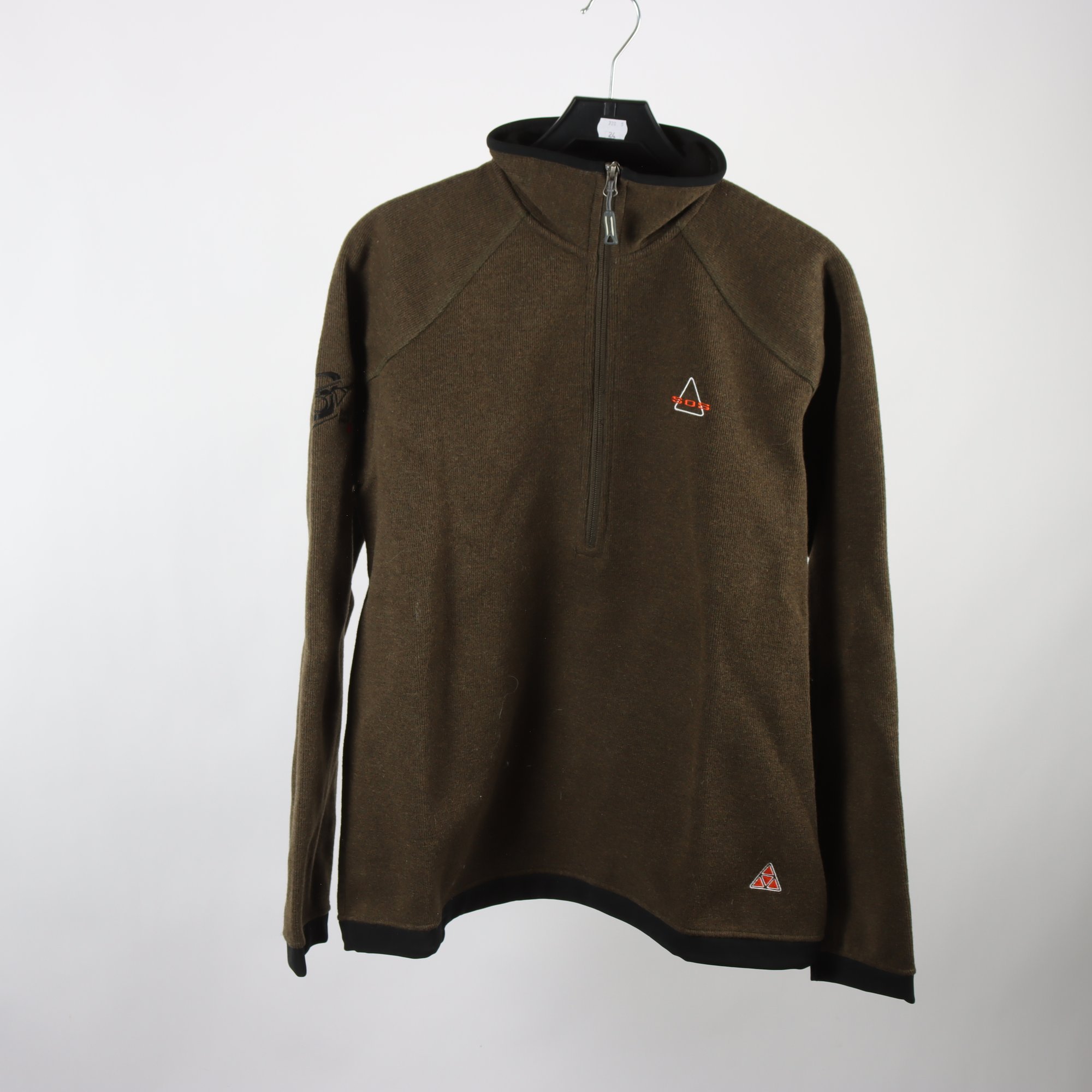 Skidtröja, SOS, brun, stl. XL