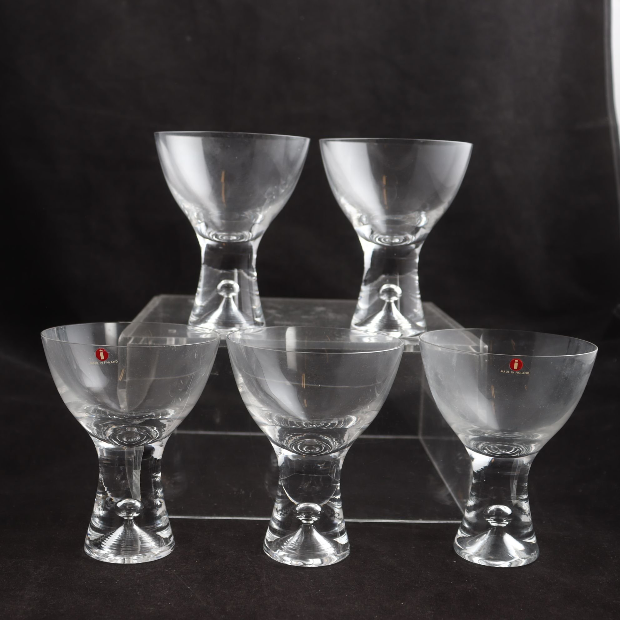 Glas, Tapio glas, Tapio Wirkkala, Iittala, 5 st. Samfraktas ej.