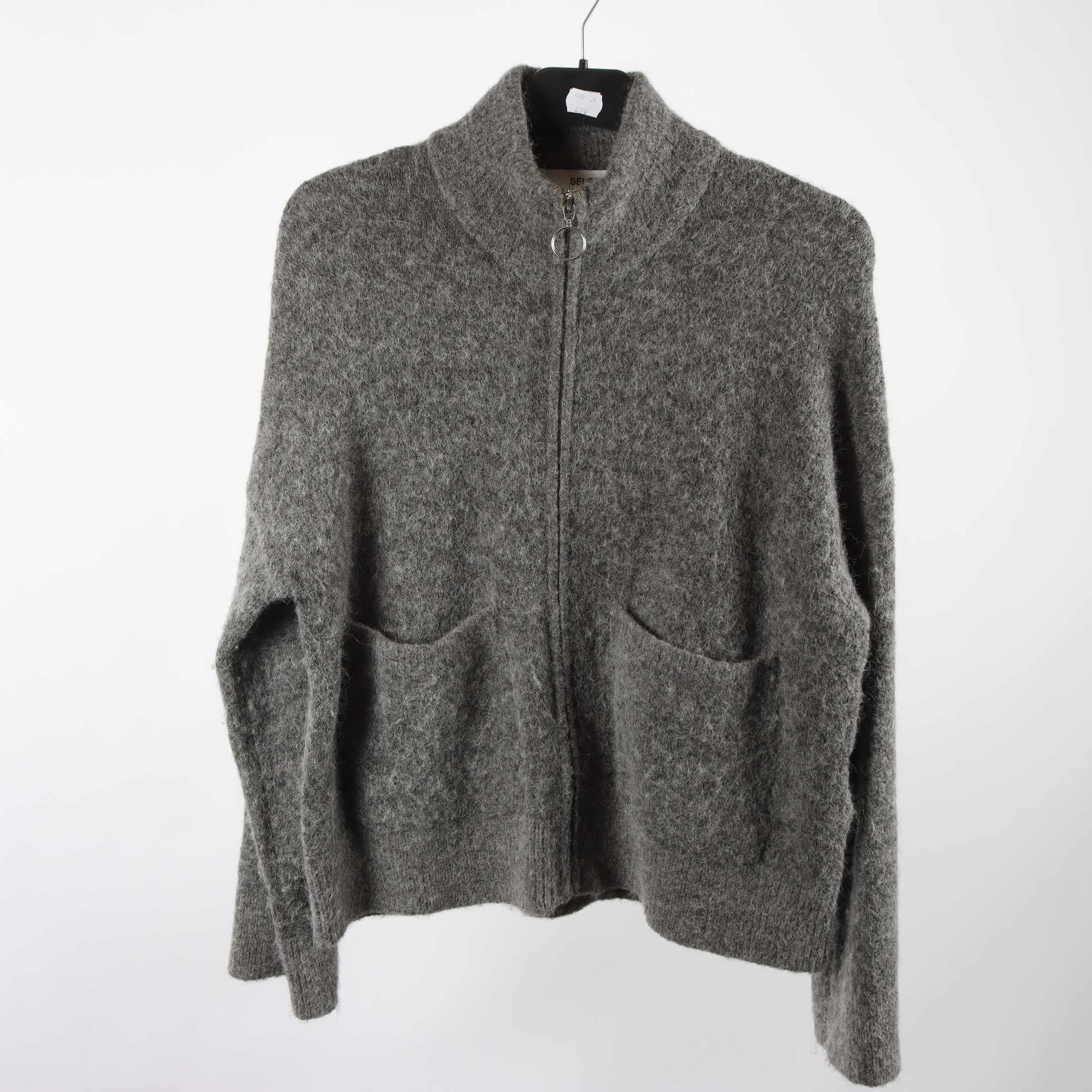 Kofta, Selected Femme, grå, ull, alpaca, stl. S.