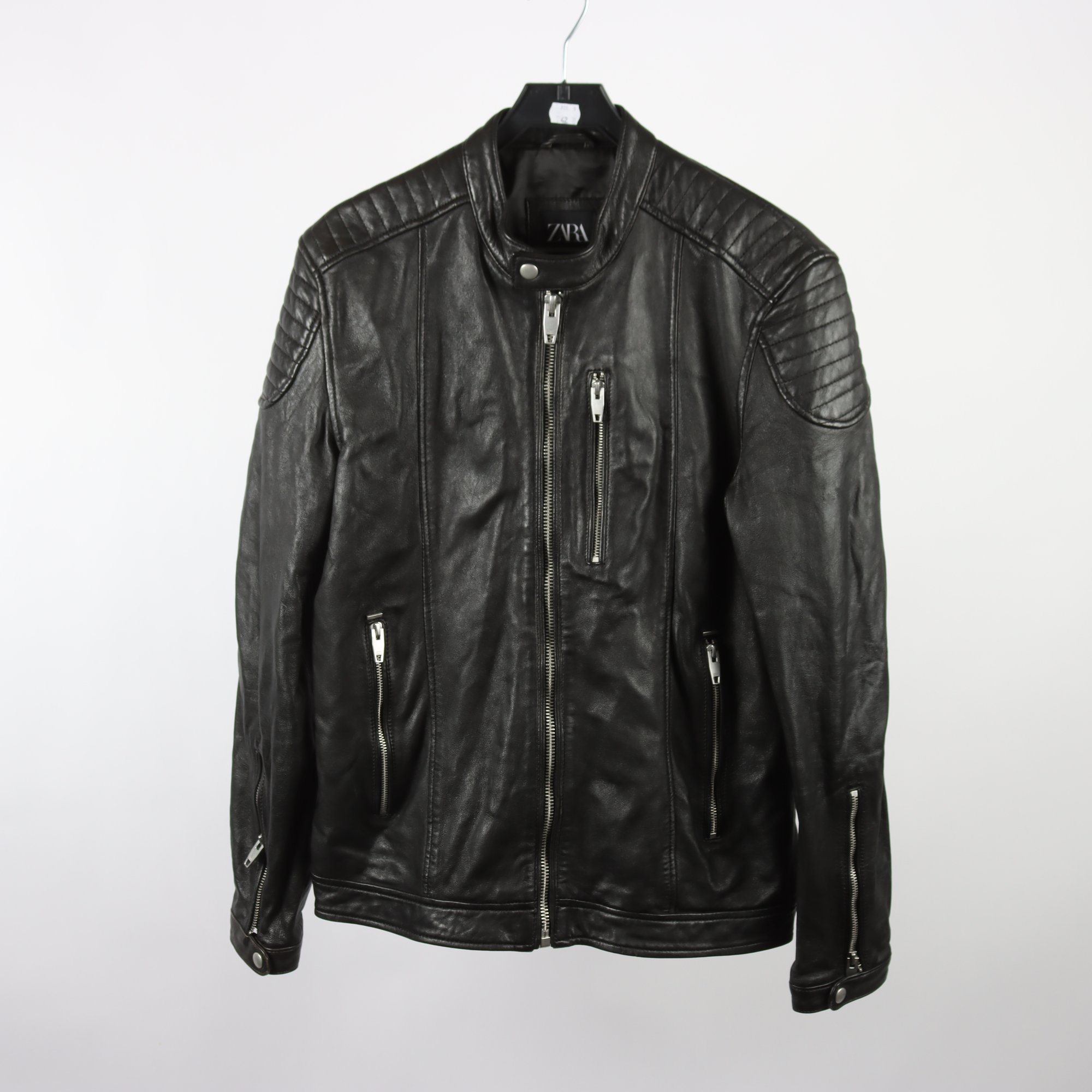 Skinnjacka, Zara, svart, stl. L