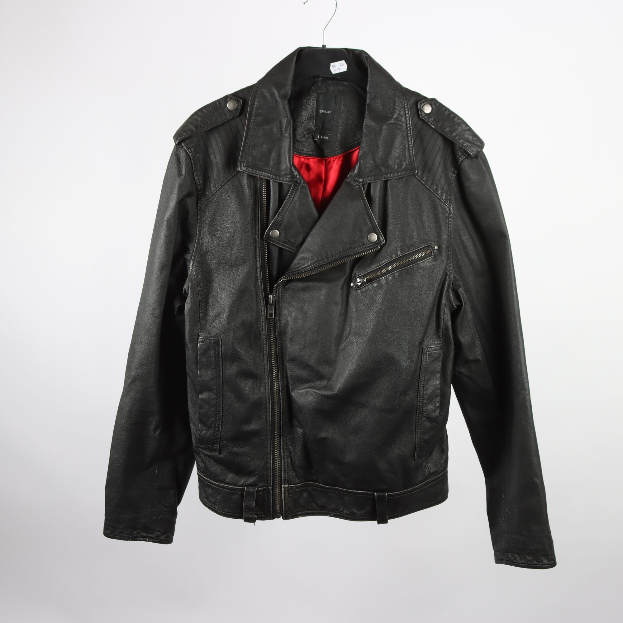 Skinnjacka, Emilio, 100% läder, stl. XL