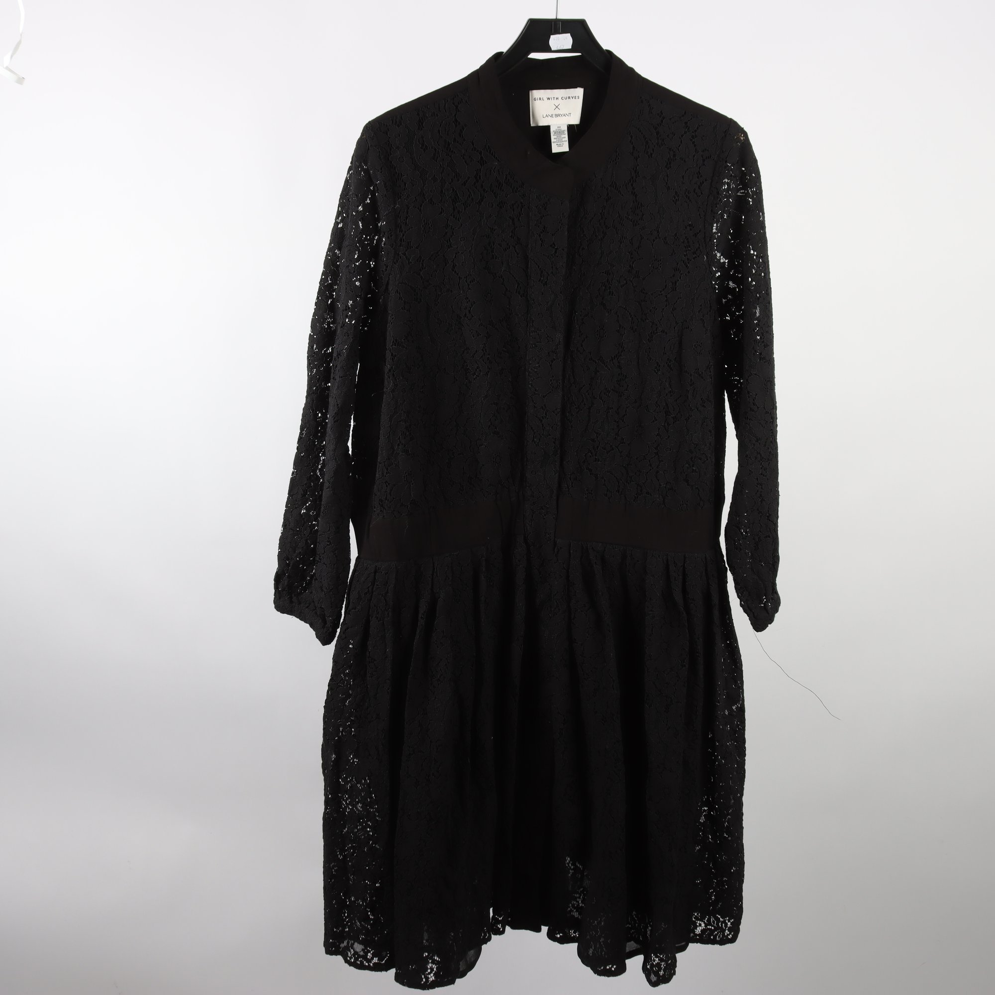 Klänning, Girl With Curves x Lane Bryant, svart, spets, stl. ca. M/L.