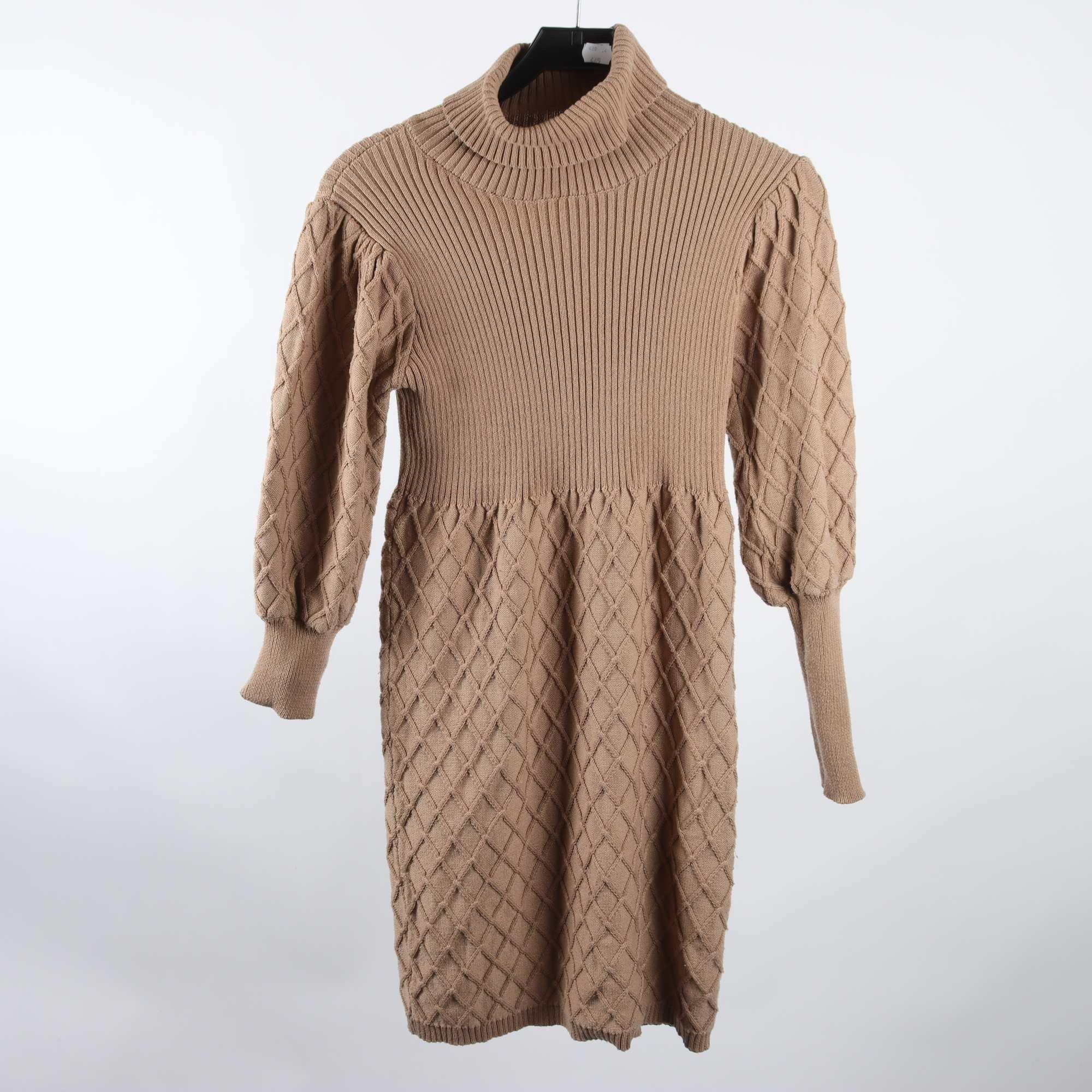 Klänning, Simplee, beige, stickad, stl. L.