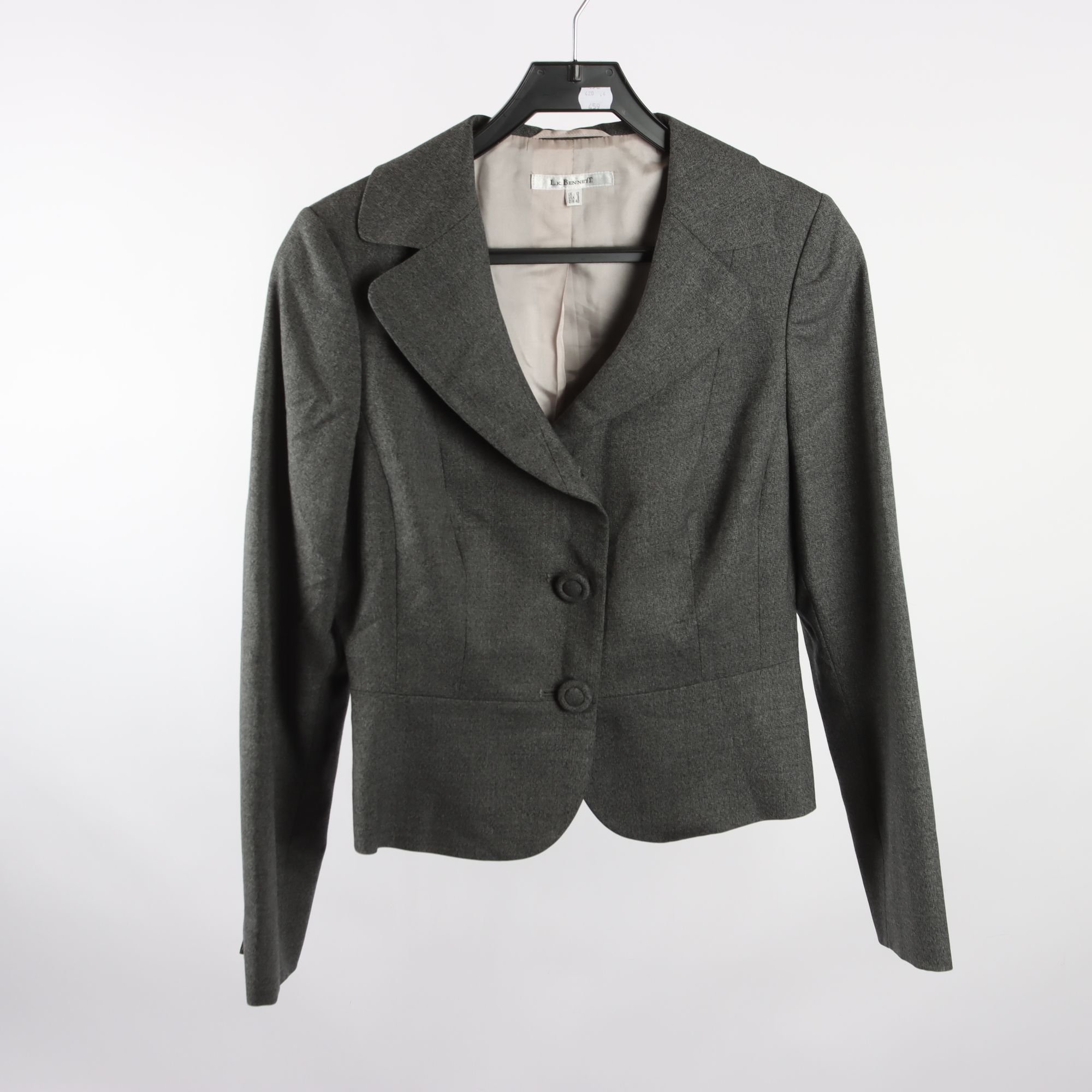 Kavaj, L.K. Bennett, grå, ull, stl. 40.