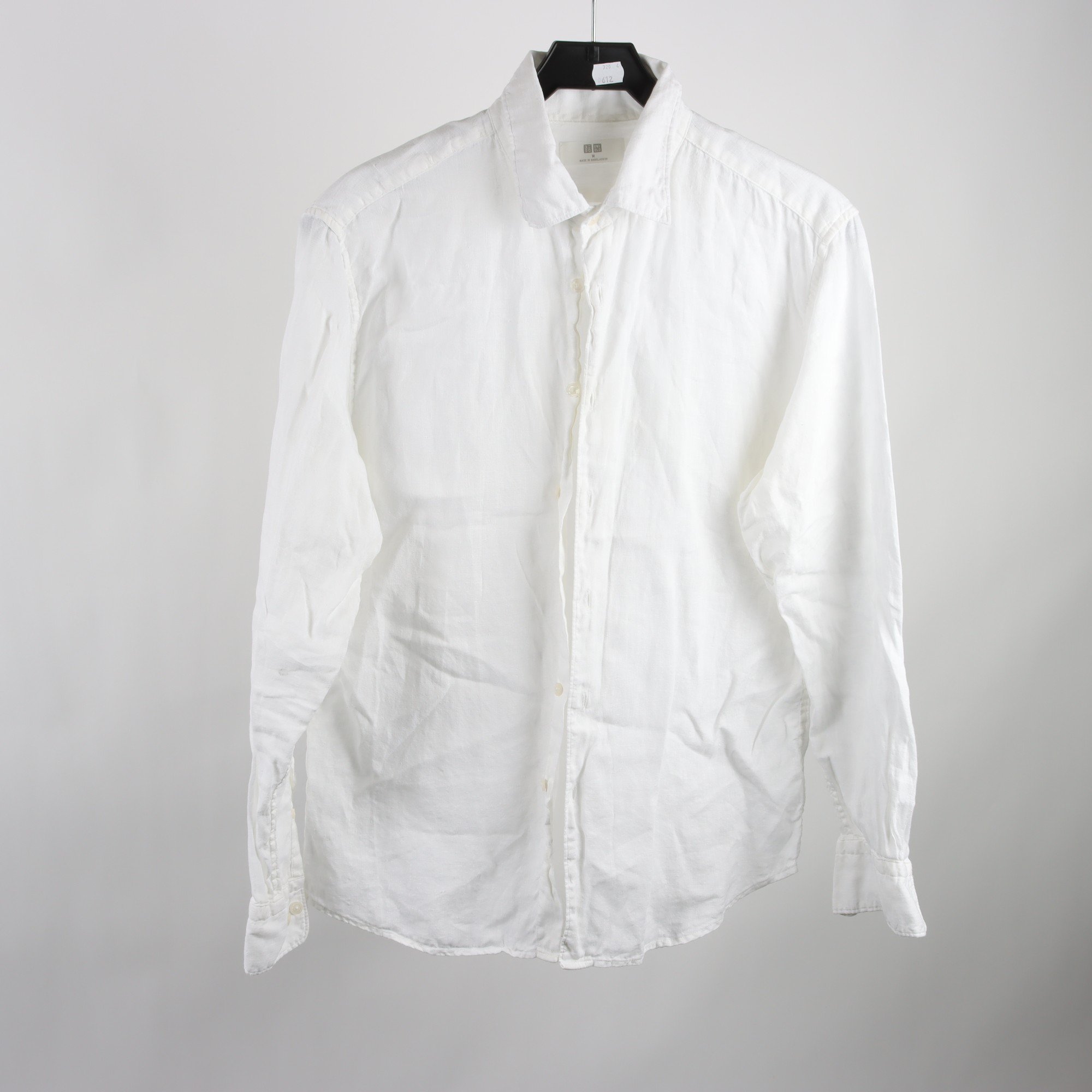 Skjorta, Uniqlo, vit, lin, stl. M.