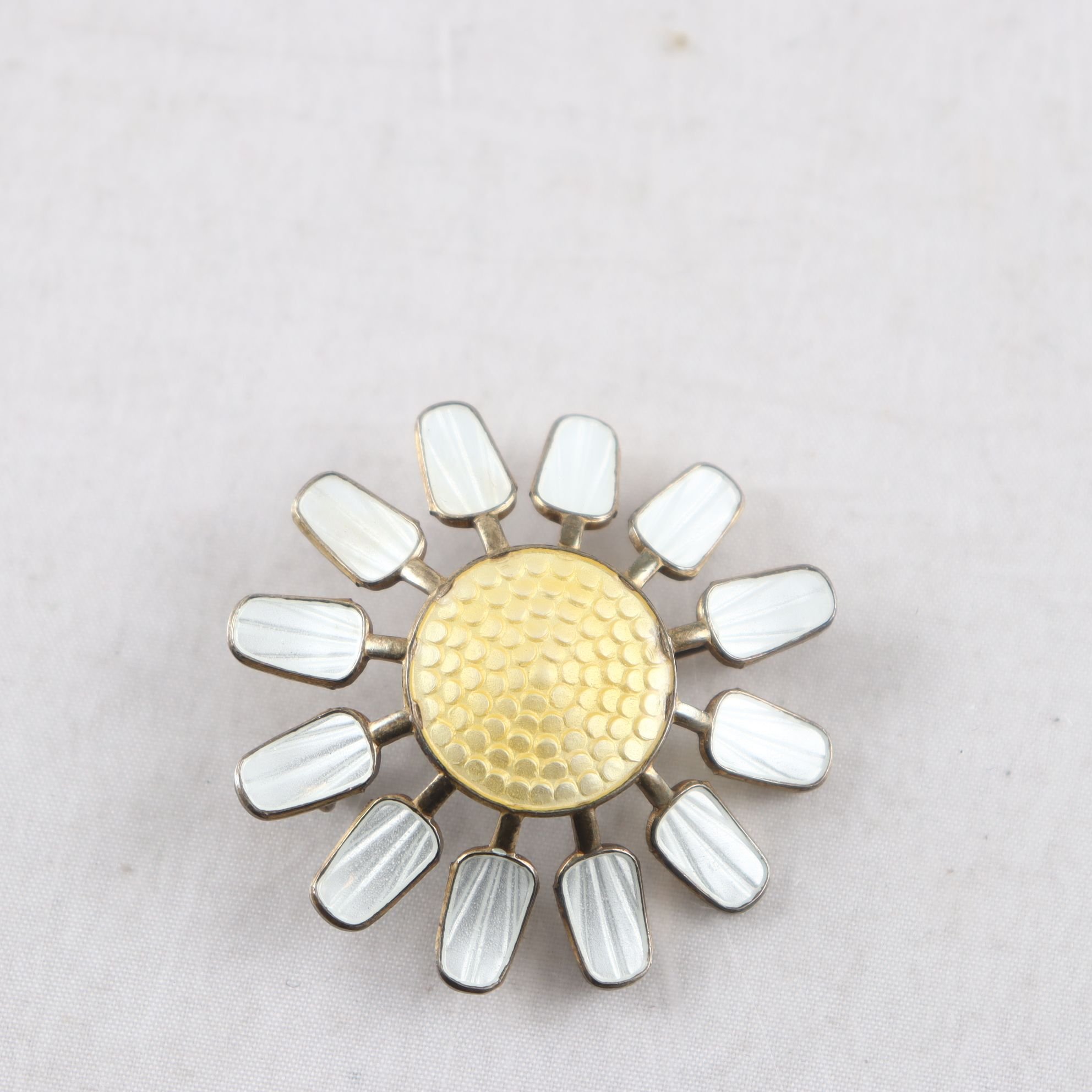 Brosch, silver, emalj, brv: 13,3 g