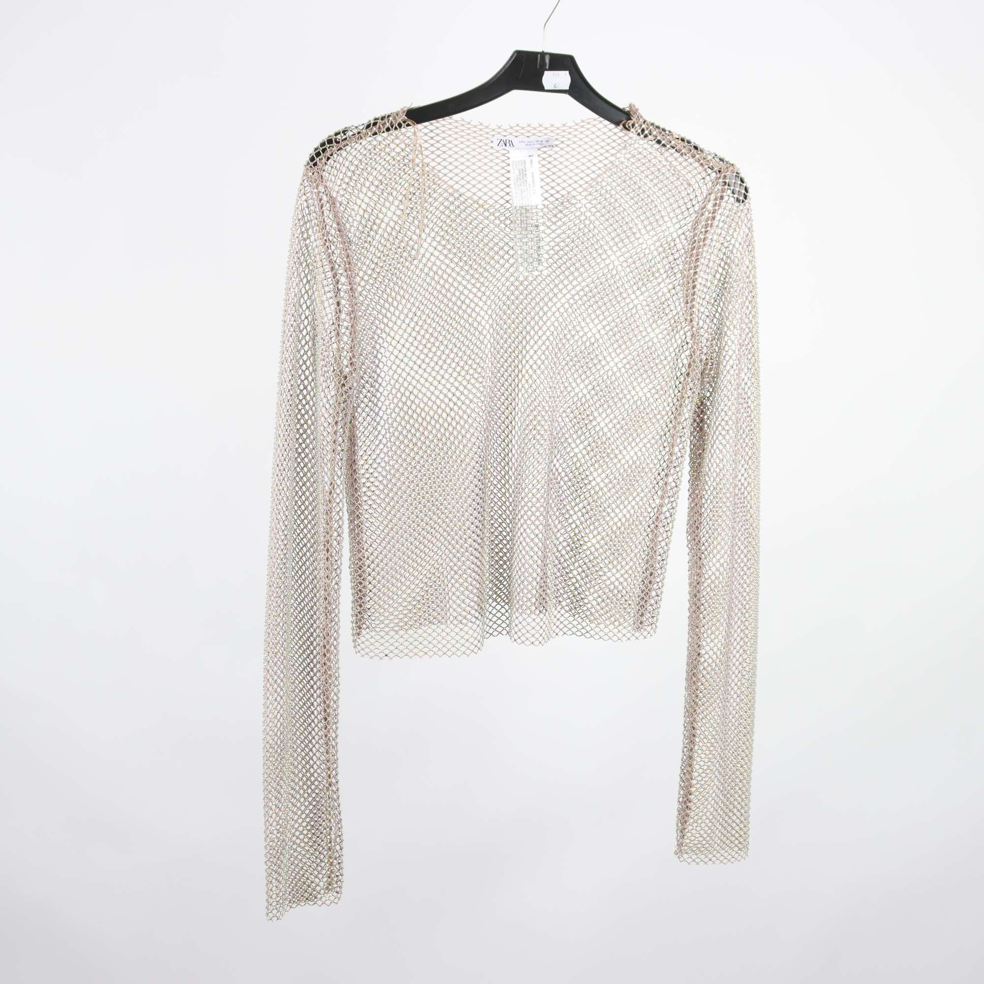 Tröja, Zara, beige/glitter, stl. L