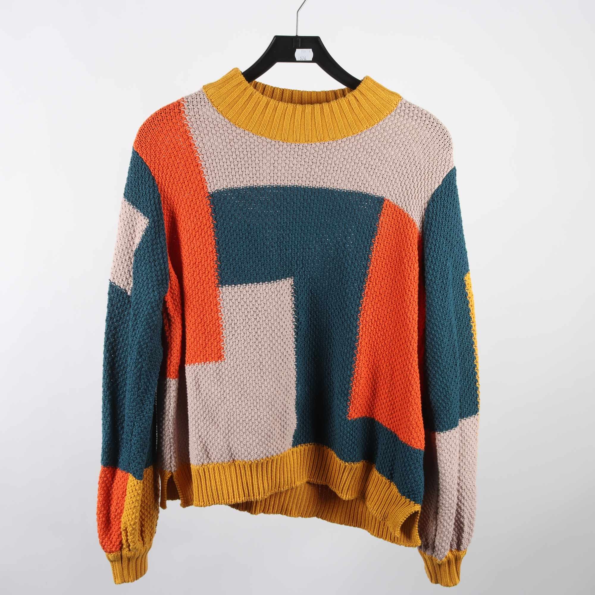 Tröja, Dedicated, gul, petrol, orange, stl. M.