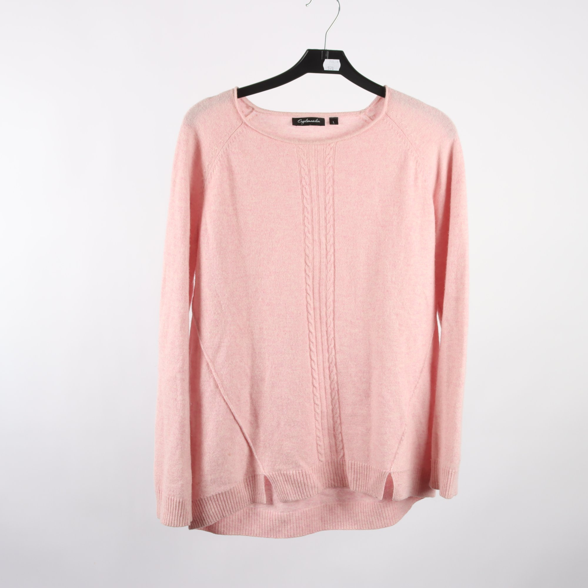 Tröja, Engelsmaschen, rosa, 100% cashmere, stl. L.