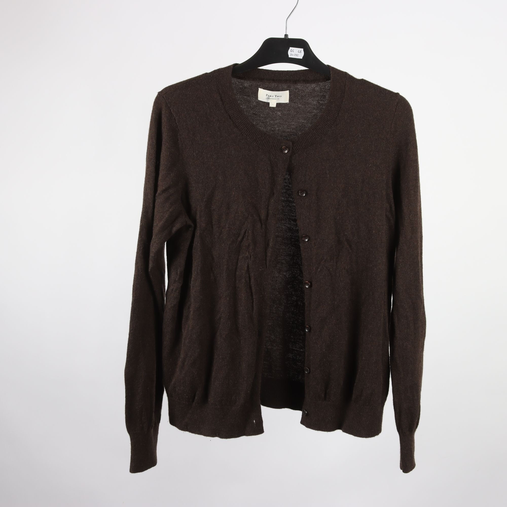 Stickad kofta, Part Two, mohairblandning, stl. L