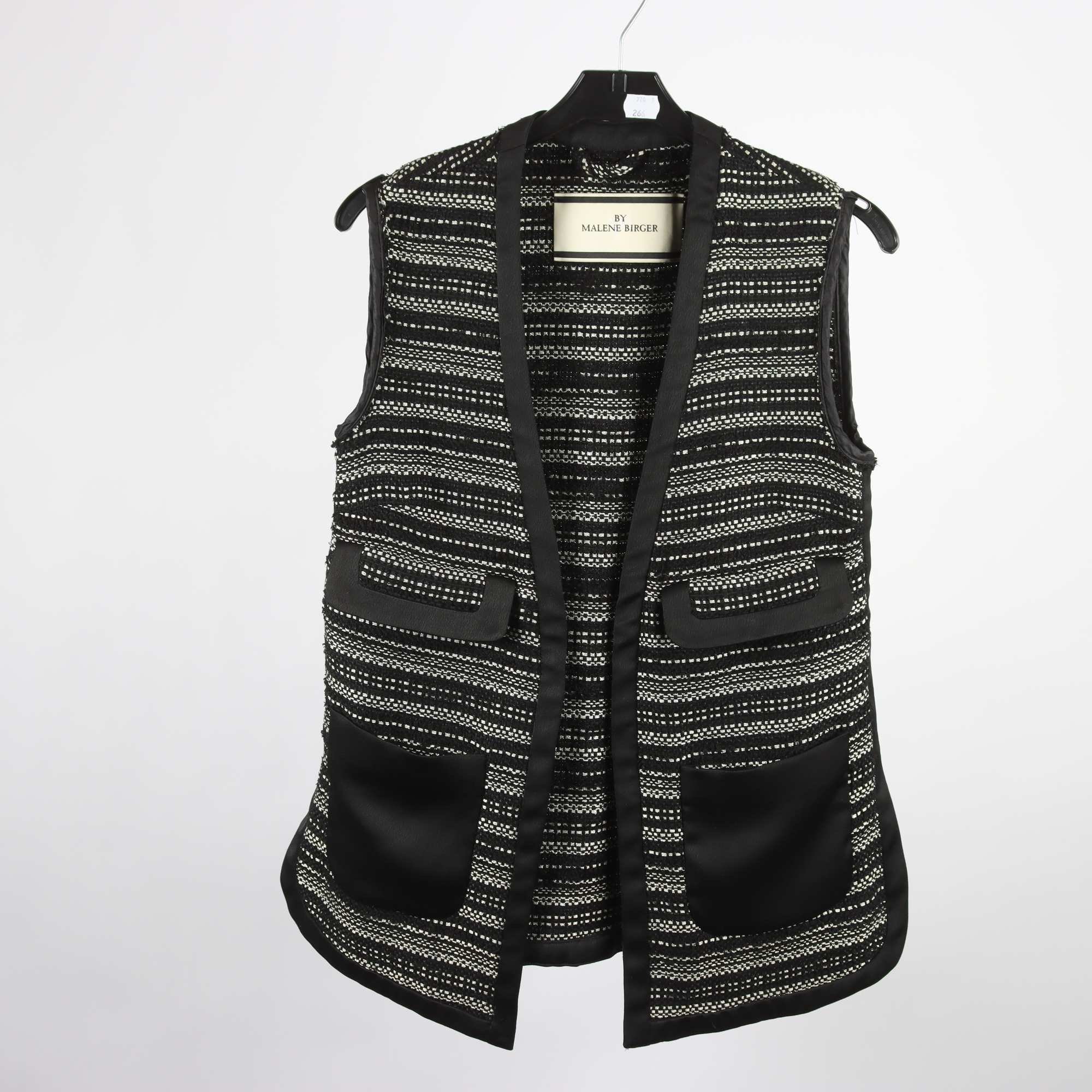 Väst, By Malene Birger, svart, silver, stl. 34
