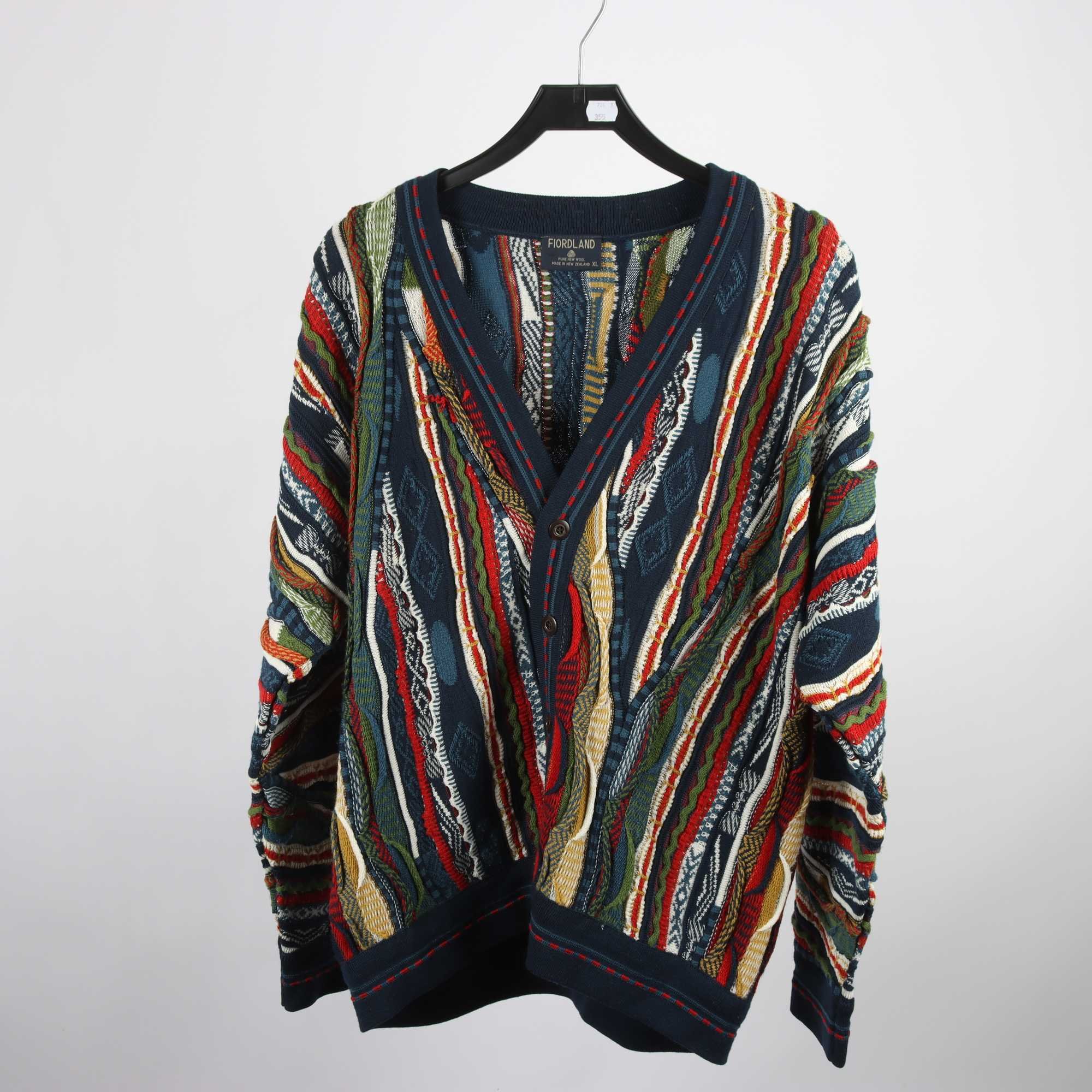 Kofta, Fiordland New Zealand, flerfärgad, mönstrad, stl. XL