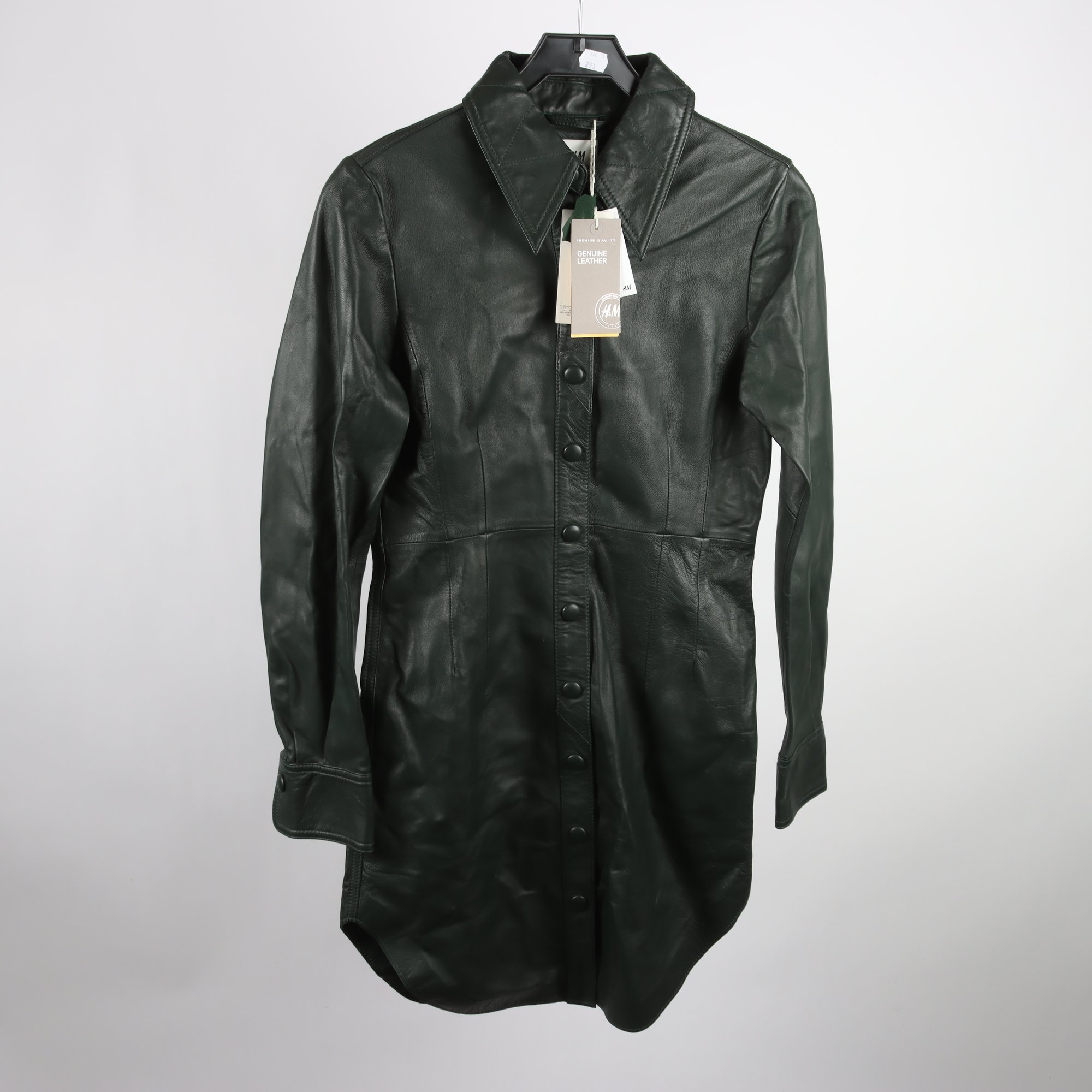 Skinnklänning, H&M Studio, grön, stl. 36