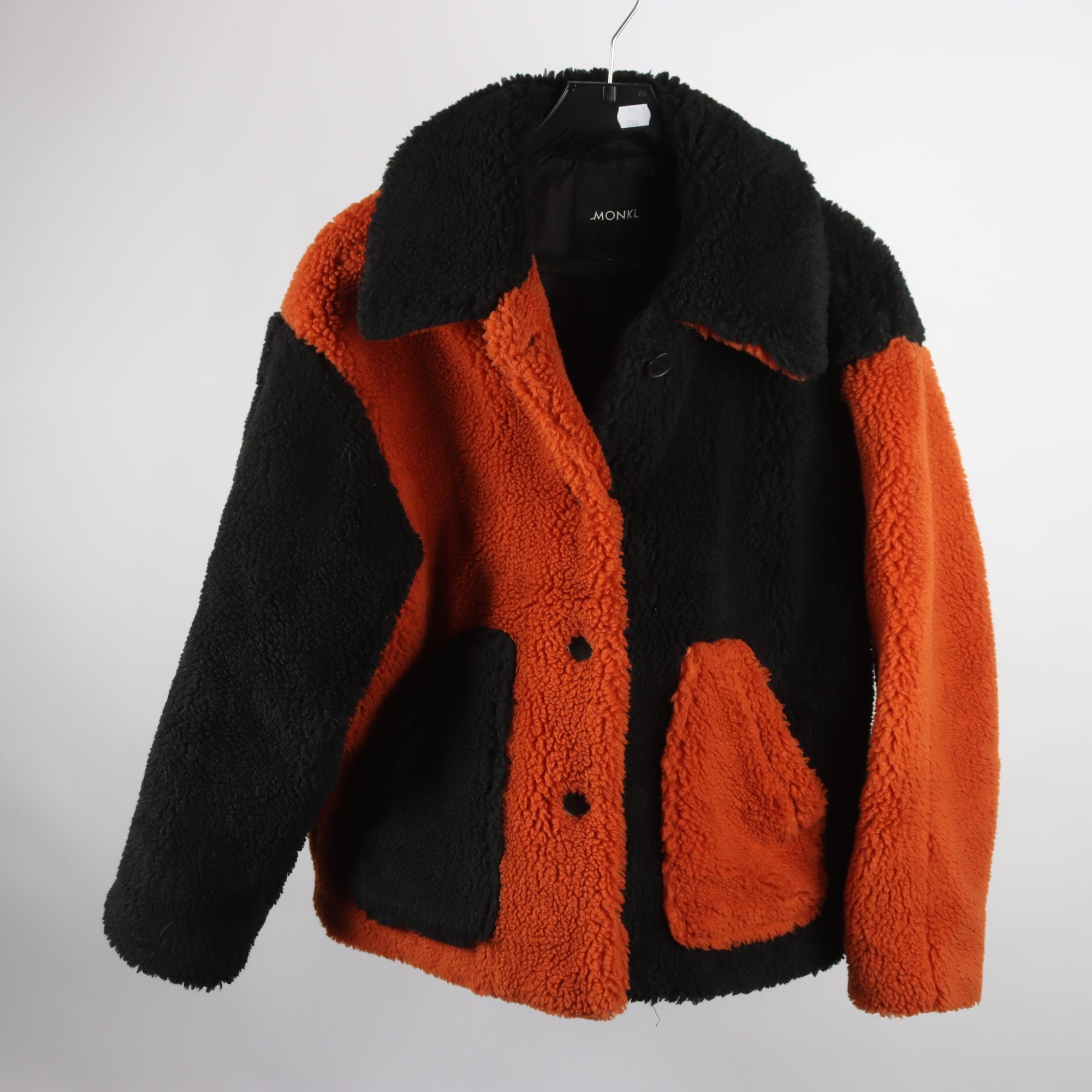 Teddyjacka, Monki, terracotta, svart, stl. M