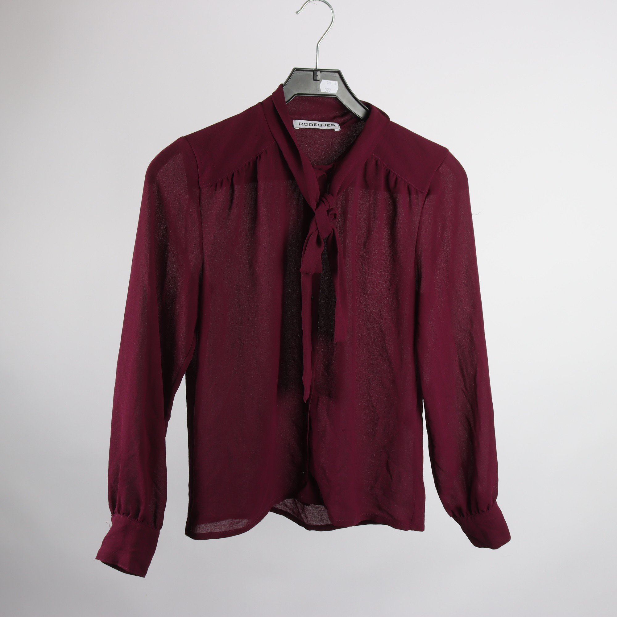 Blus, Rodebjer, vinröd, stl. S